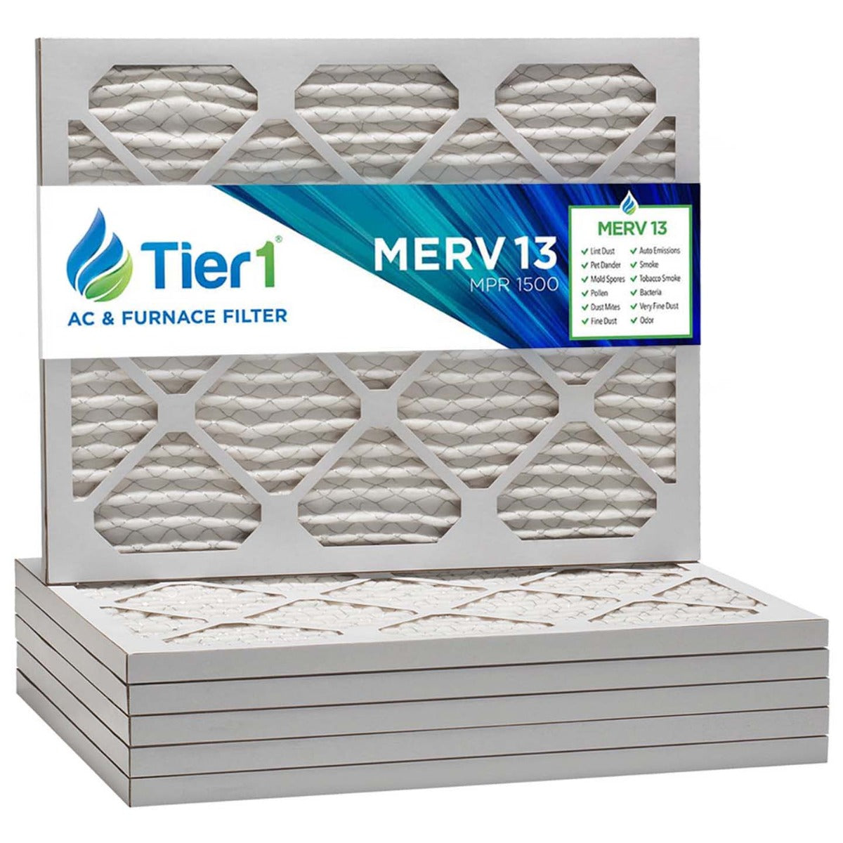 20x22 1/4x1 Merv 13 Universal Air Filter By Tier1 (6-Pack) - Air Filters - 166.68 - DiscountFilterStore.com