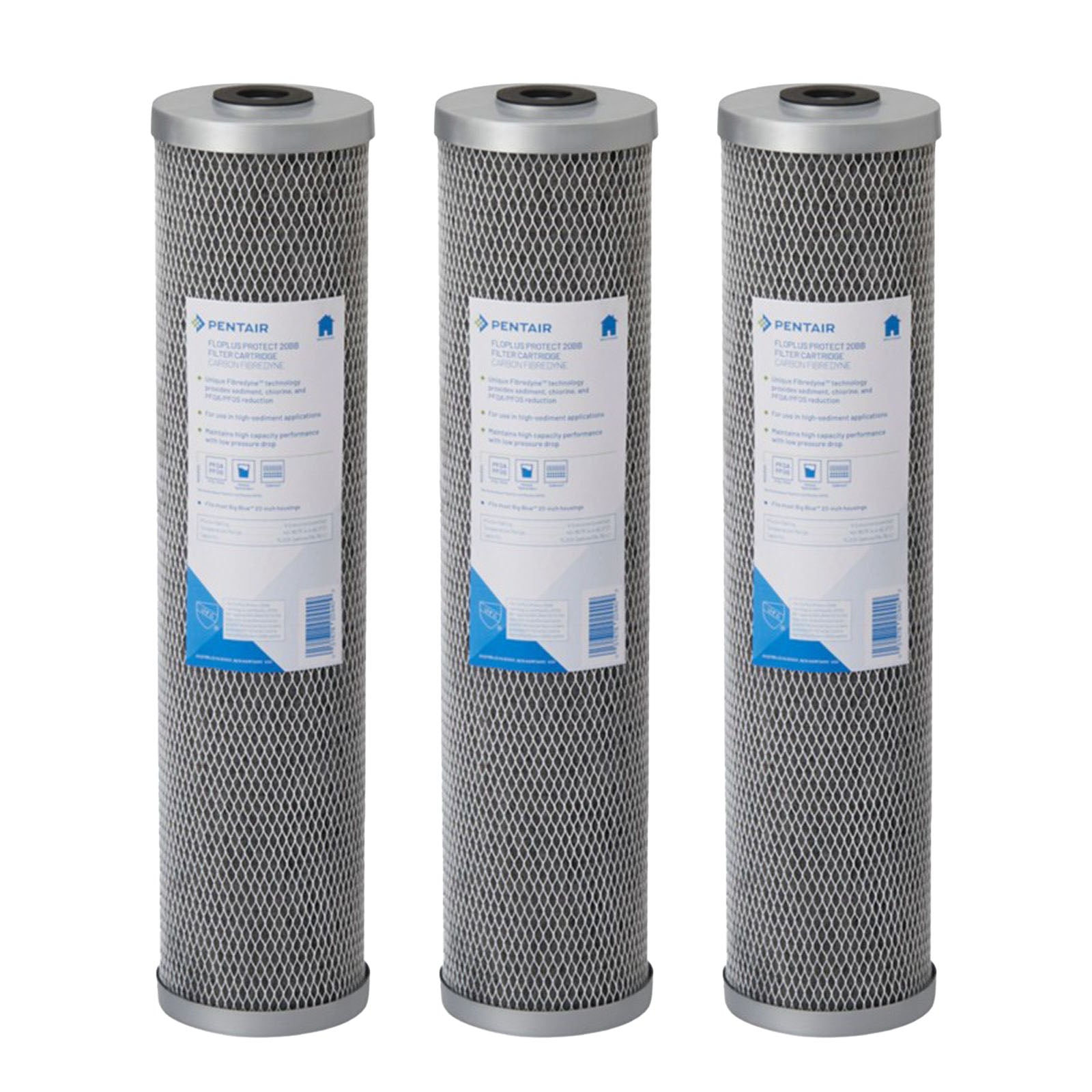 FloPlus Protect 20BB Pentek Replacement Carbon Block Filter Cartridge for PFOA/PFOS reduction - Whole House Cartridges - 136.38 - DiscountFilterStore.com