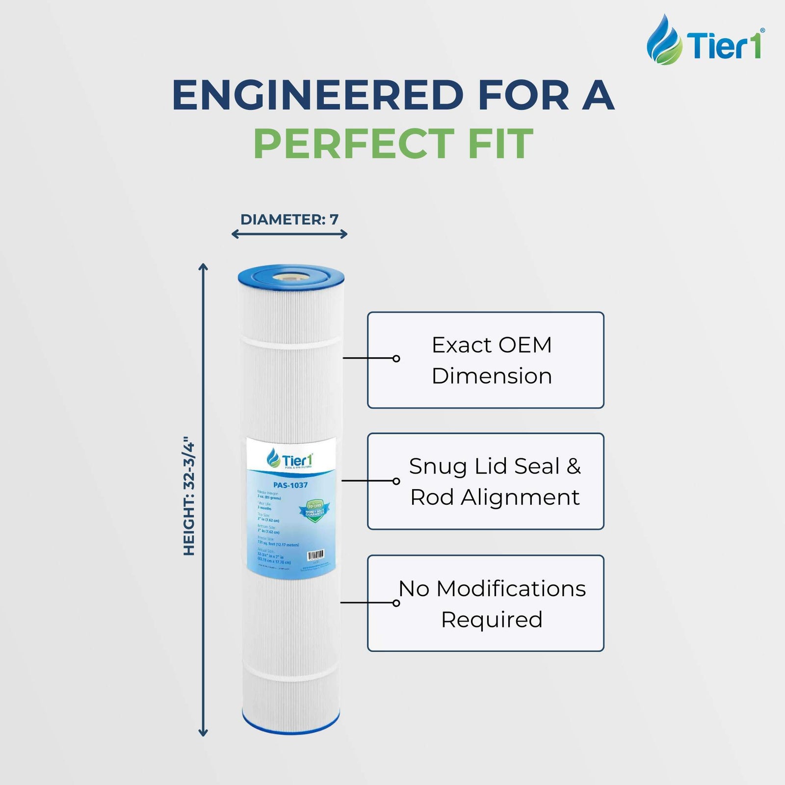 Tier1 Pool Filter for Hayward C5025 -Washable Trilobal Dirt-Lock Pleats - Pool and Spa Filters - 48.12 - DiscountFilterStore.com