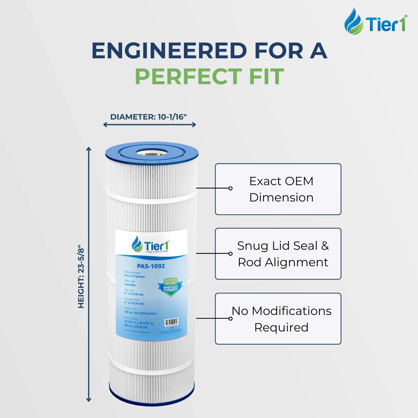 Tier1 Pool Filter for Pentair R173215 -Washable Trilobal Dirt-Lock Pleats - Pool and Spa Filters - 36.78 - DiscountFilterStore.com