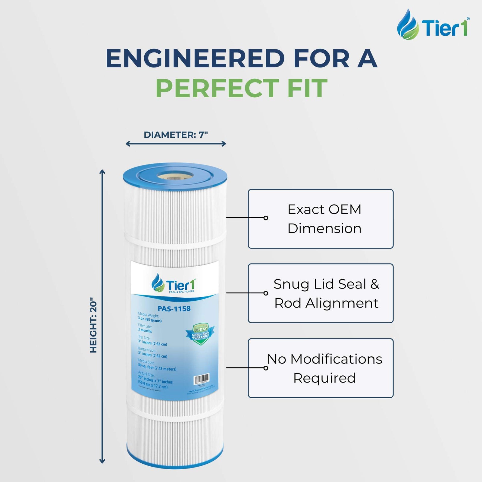 Tier1 Pool Filter for Clean & Clear Plus 320 -Washable Trilobal Dirt-Lock Pleats - Pool and Spa Filters - 29.96 - DiscountFilterStore.com