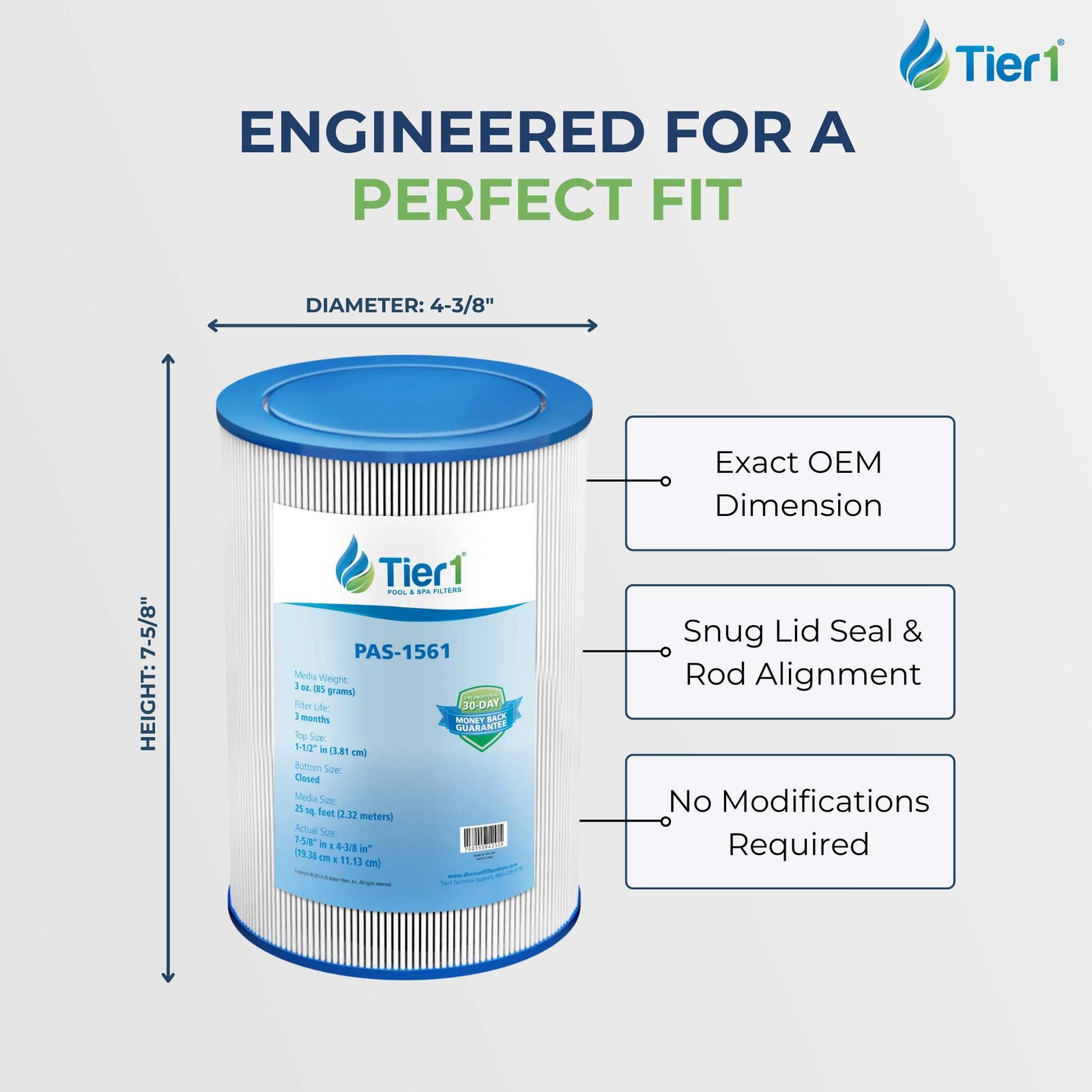 Tier1 Spa Filter for Spa Duet 179192 -Washable Trilobal Dirt-Lock Pleats - Pool and Spa Filters - 19.96 - DiscountFilterStore.com