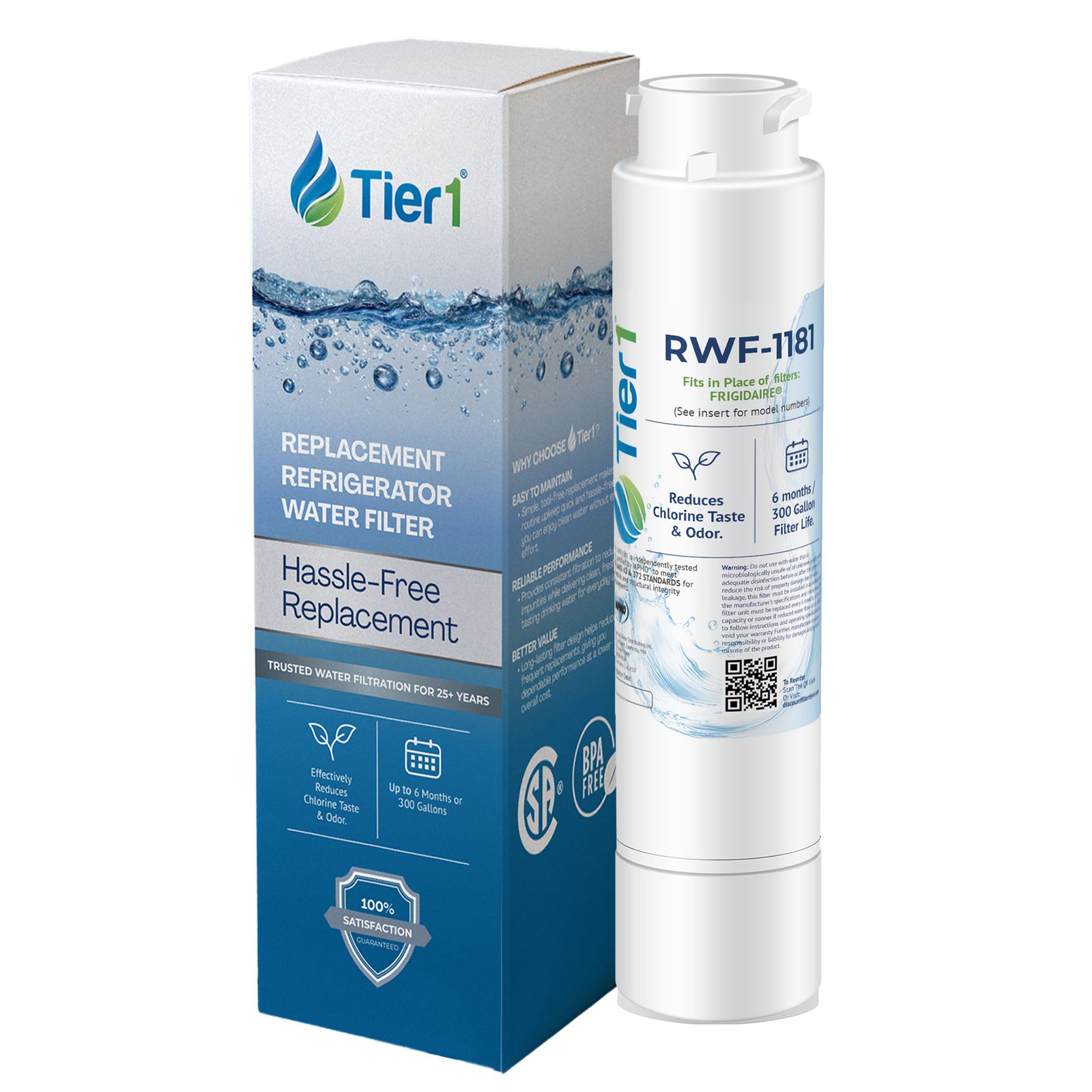 Frigidaire EPTWFU01 PureSource Ultra II Refrigerator Water Filter Comparable by Tier1