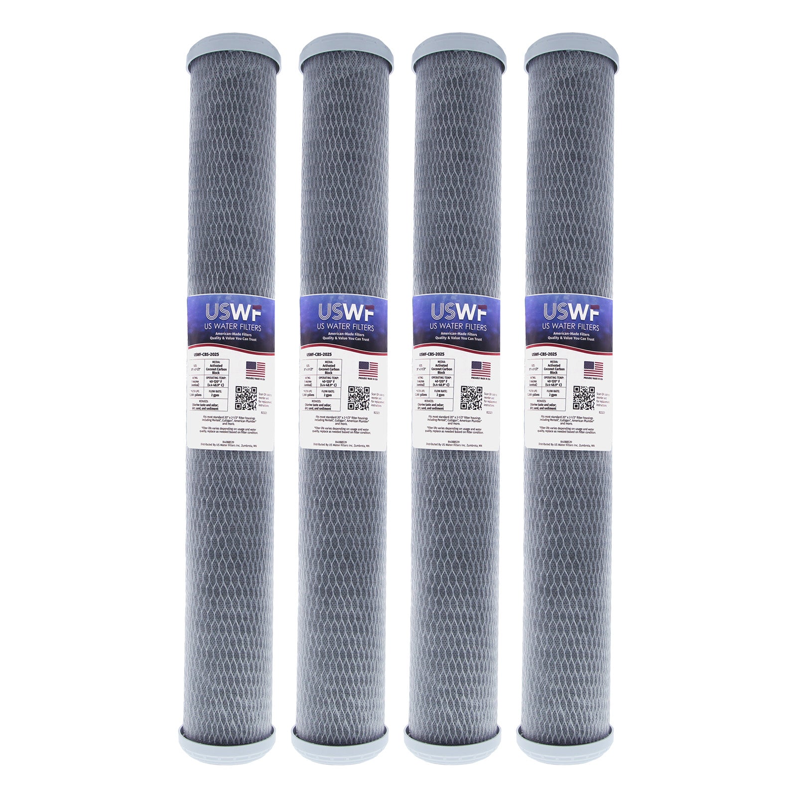 USWF Coconut Carbon Block Filter 5 Micron 20"x2.5" - Whole House Cartridges - 29.69 - DiscountFilterStore.com