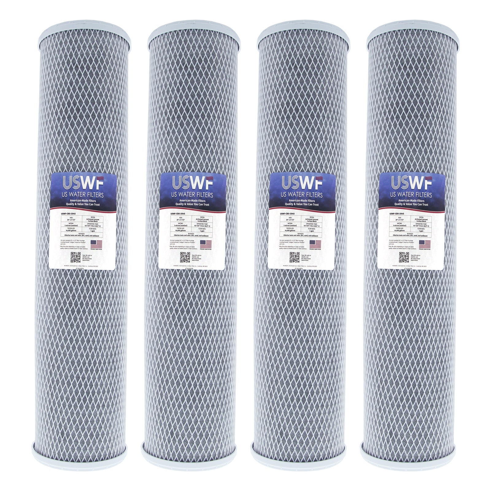 USWF Coconut Carbon Block Filter 5 Micron 20"x4.5" - Whole House Cartridges - 76.83 - DiscountFilterStore.com