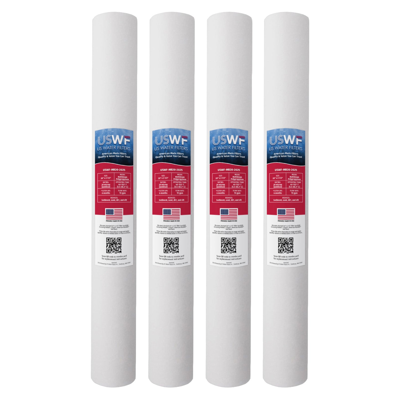 USWF 20 Micron 20"x2.5" Melt Blown Sediment Filter - Whole House Cartridges - 6.79 - DiscountFilterStore.com