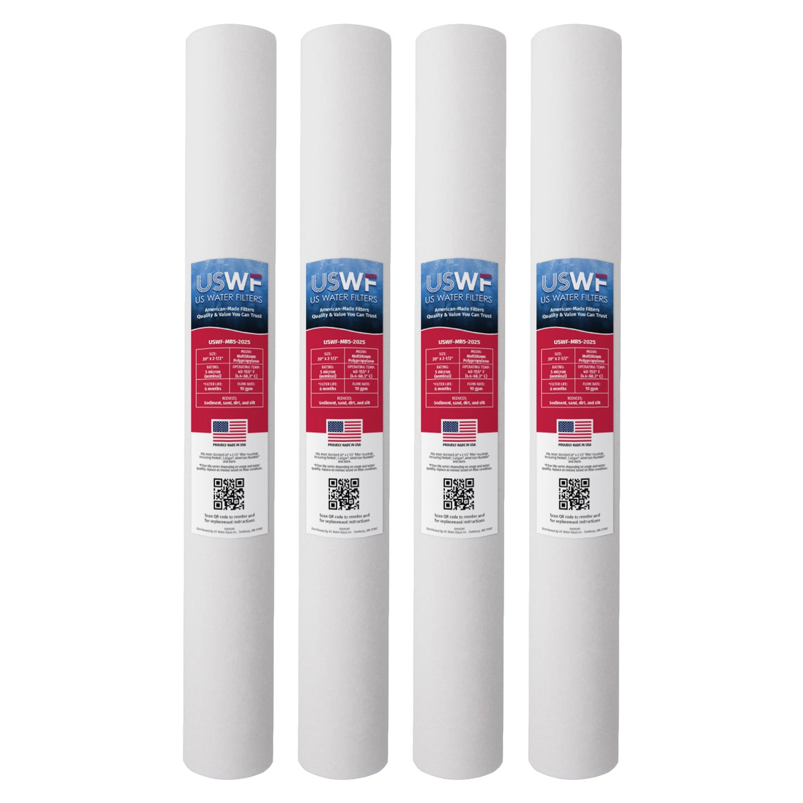 USWF 5 Micron 20"x2.5" Melt Blown Sediment Filter - Whole House Cartridges - 7.13 - DiscountFilterStore.com