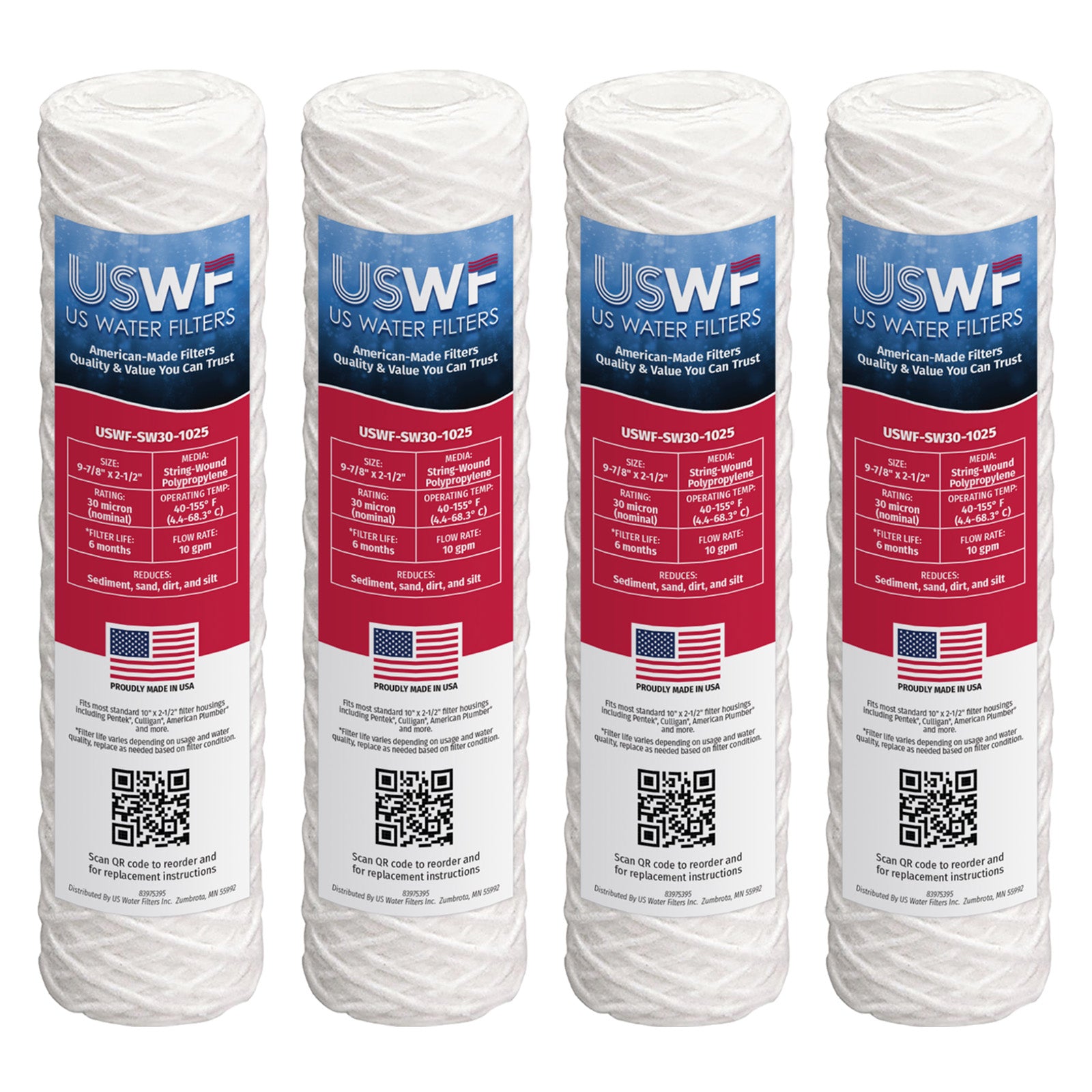 USWF 30 Micron 10"x2.5" String Wound Sediment Filter - Whole House Cartridges - 5.0 - DiscountFilterStore.com
