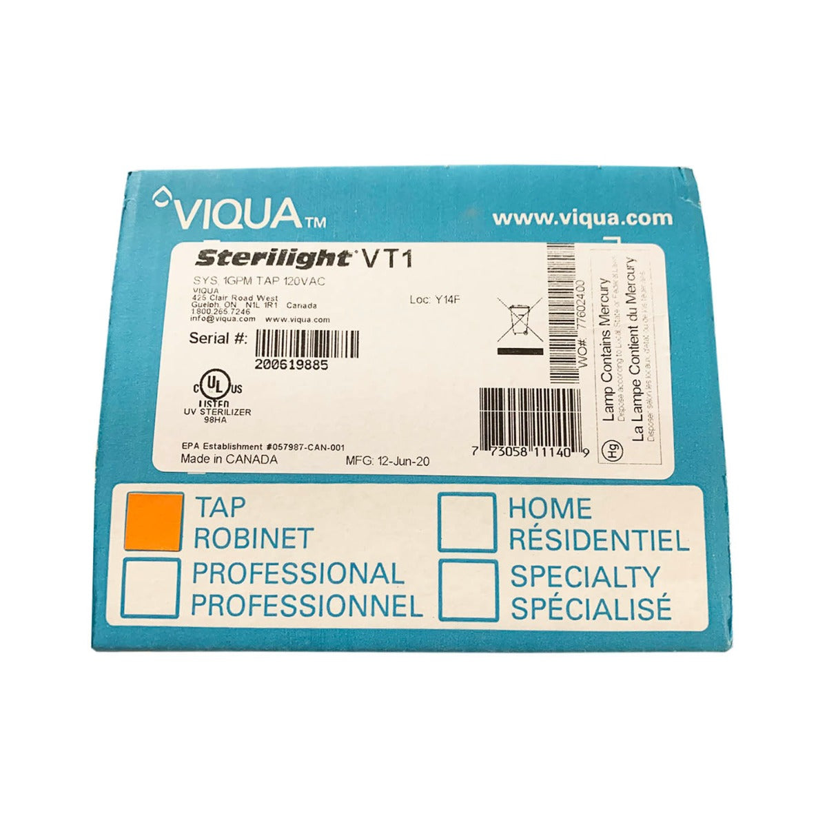 VT1 Viqua Point-Of-Use UltraViolet Disinfection System - Whole House Systems - 293.0 - DiscountFilterStore.com