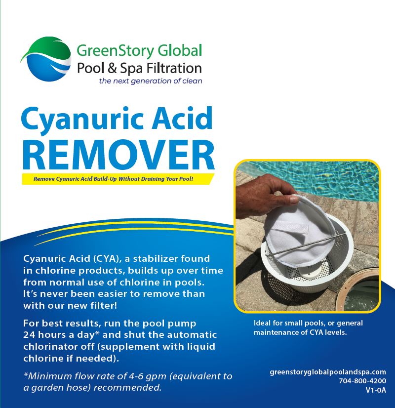1 LB GreenStory Global Cyanuric Acid CYA Remover GSG-CYA-1.0 - Pool and Spa Filters - 45.41 - DiscountFilterStore.com