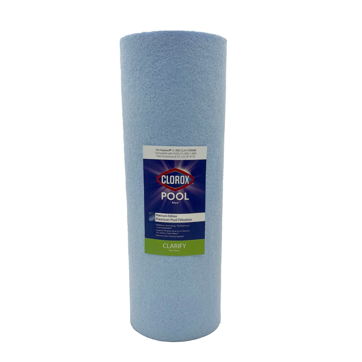 23-1/8 X 8-1/2 Clorox Platinum Edition Premium Pool Filter | Replacement for Hayward C-1100, Unicel C-8610, Pleatco PA100, Filbur FC-1290 - Pool and Spa Filters - 50.72 - DiscountFilterStore.com