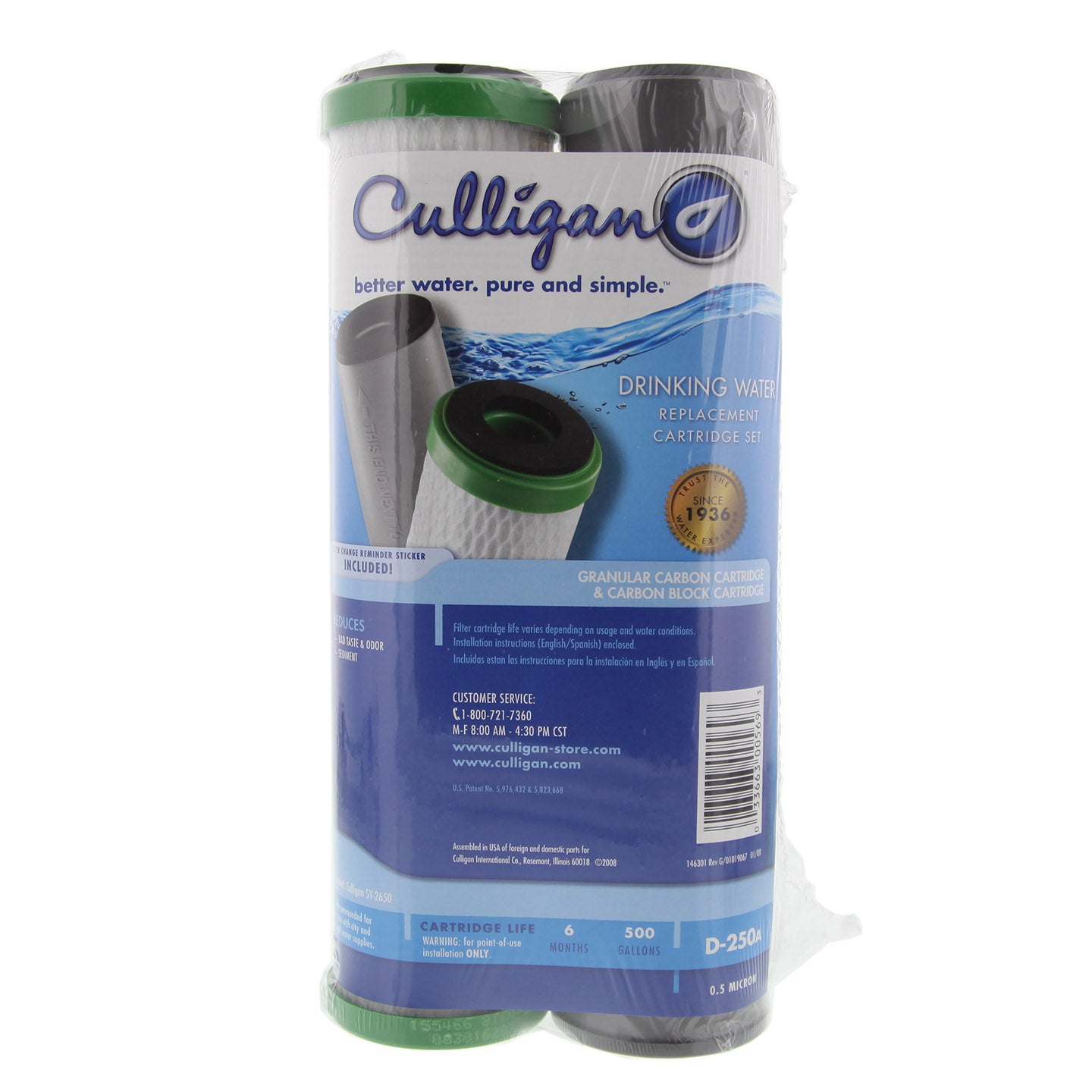 D-250A Culligan Undersink Filter Replacement Cartridge Set - Whole House Cartridges - 77.29 - DiscountFilterStore.com