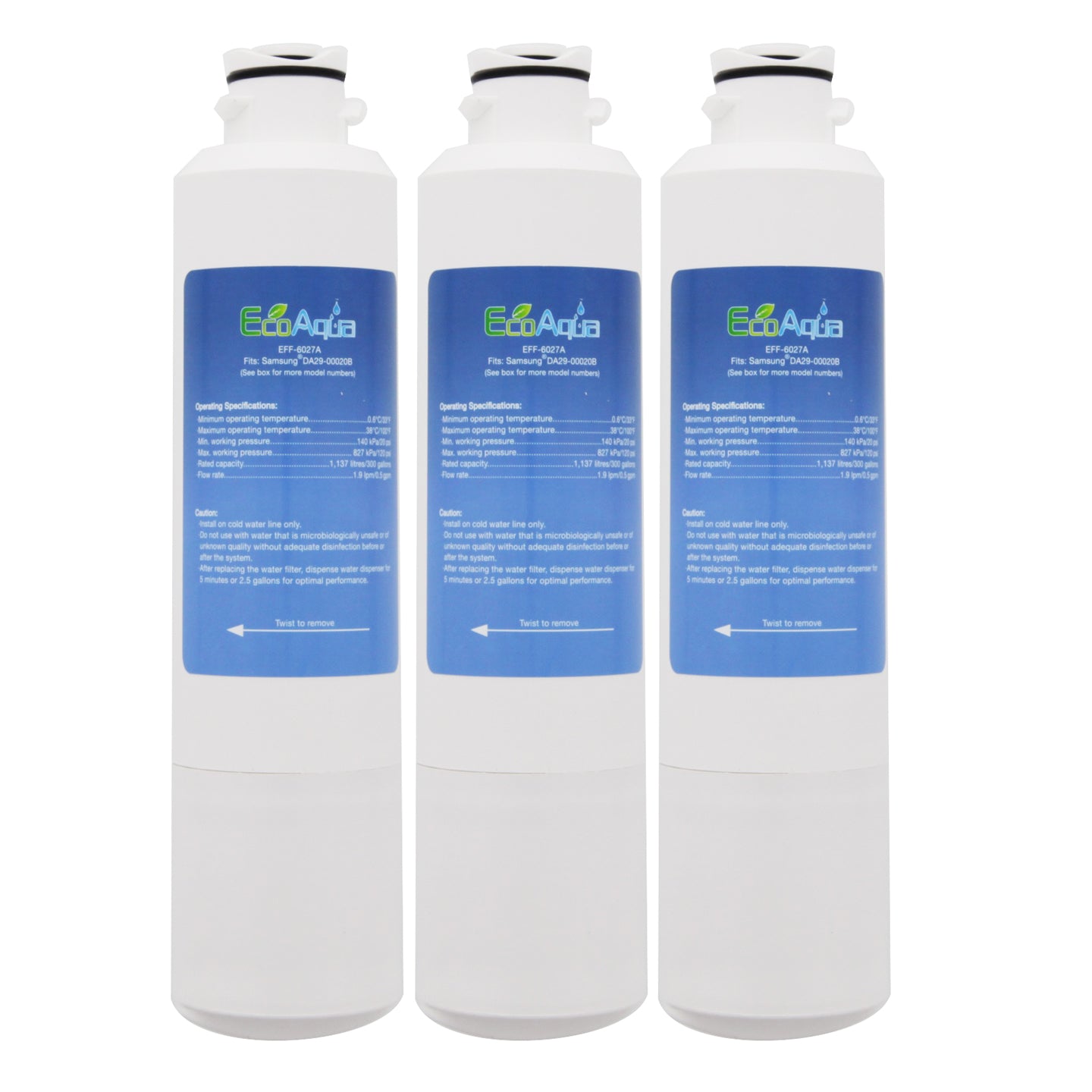 Samsung DA29-0002B/DA29-00020AB Comparable Refrigerator Filter by EcoAqua (EFF-6027A) - Refrigerator Filters - 19.4 - DiscountFilterStore.com