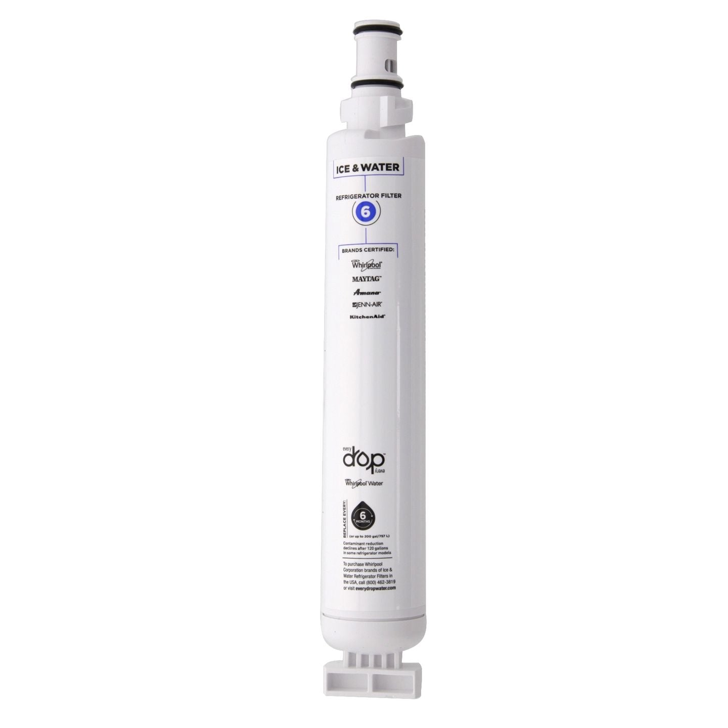Whirlpool 4396701 is now EveryDrop EDR6D1 (Filter 6) Ice and Water Refrigerator Filter - Refrigerator Filters - 53.67 - DiscountFilterStore.com