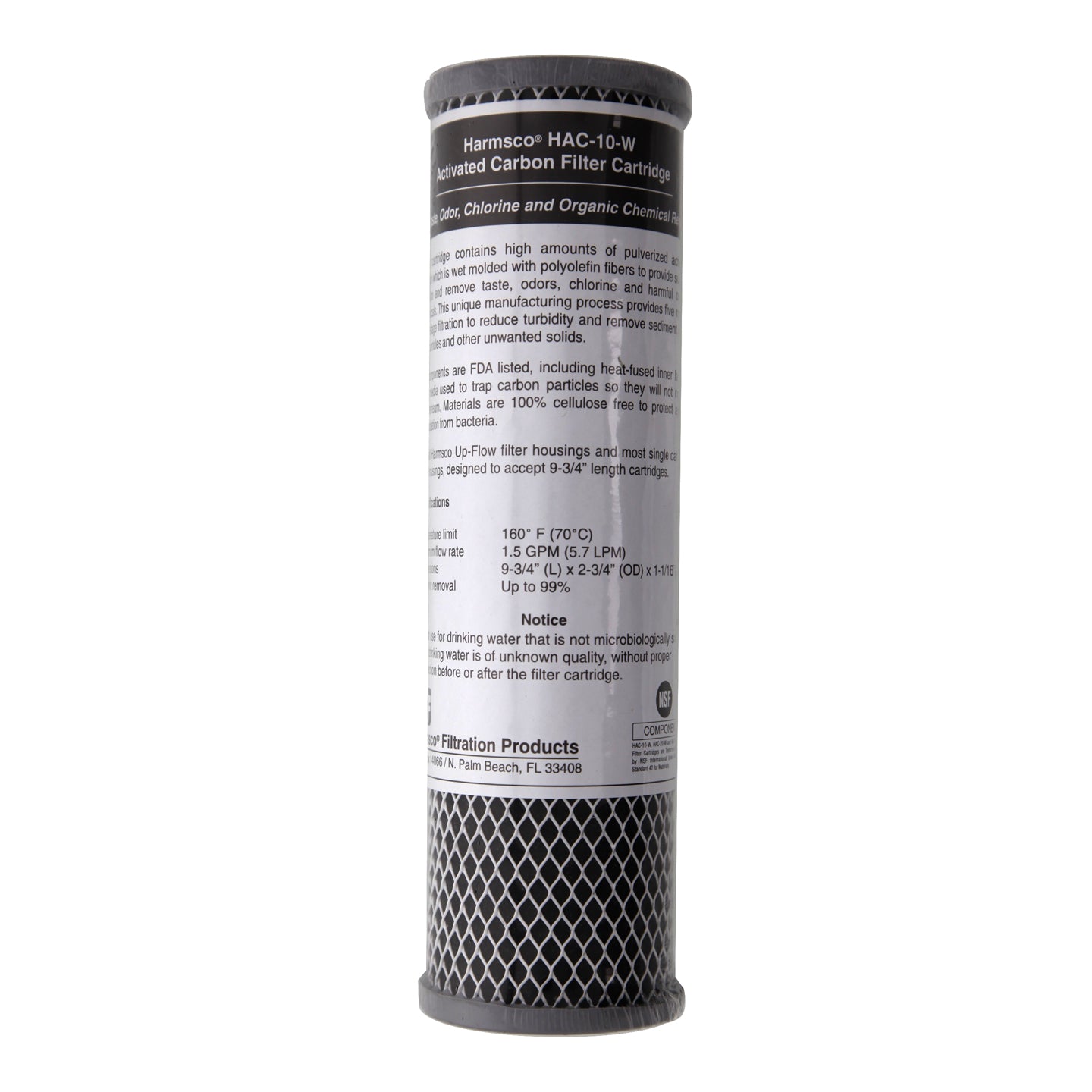HAC-10-W Harmsco Activated Carbon Water Filter Cartridge - Whole House Cartridges - 31.63 - DiscountFilterStore.com
