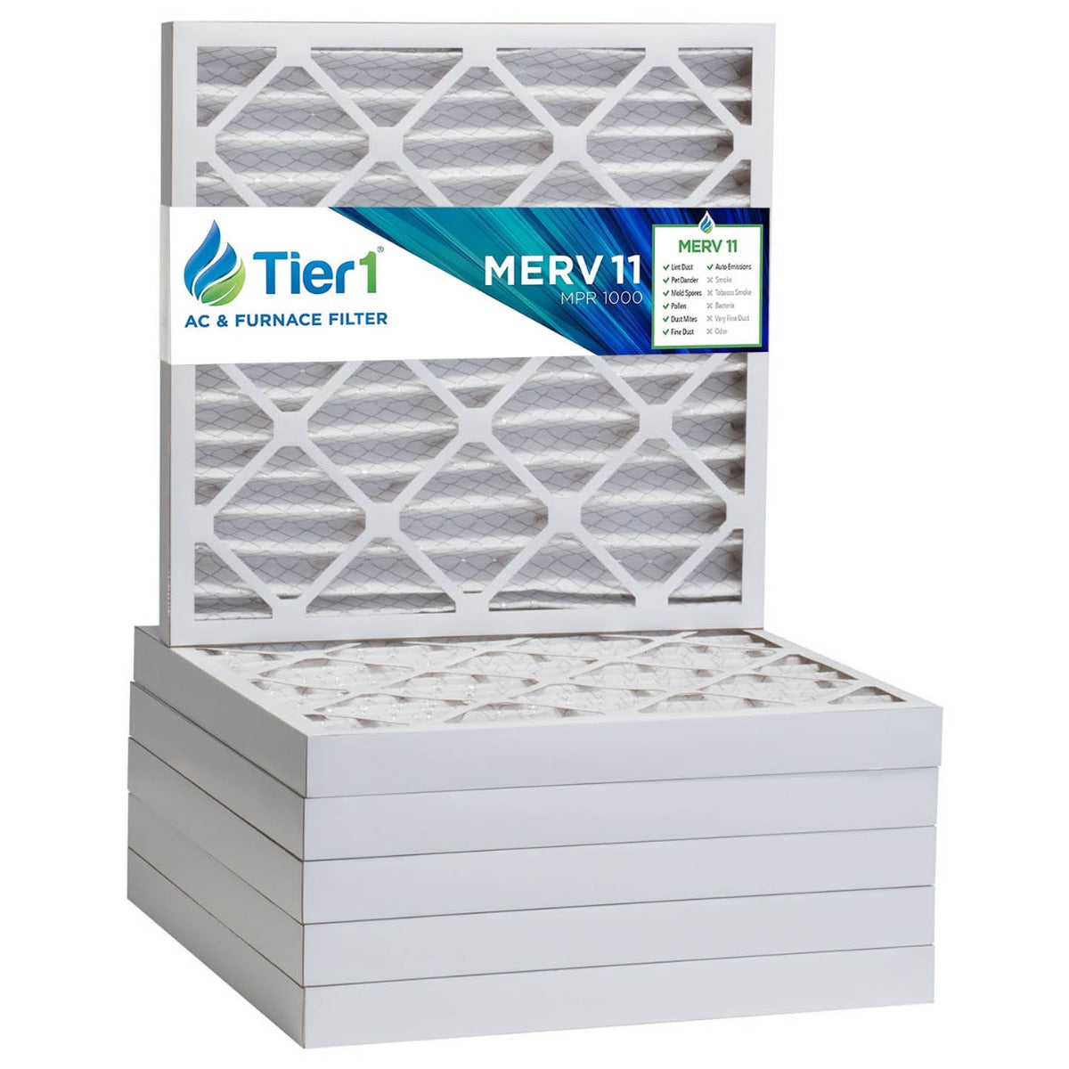 12x12x2 Merv 11 Universal Air Filter By Tier1 (6-Pack) - Air Filters - 140.85 - DiscountFilterStore.com