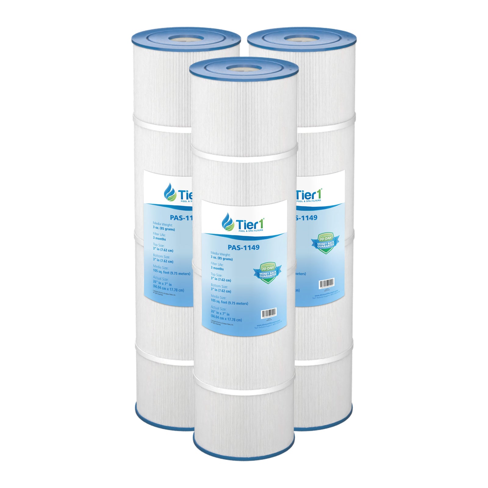 Tier1 Pool Filter for Clean & Clear Plus 420 -Washable Trilobal Dirt-Lock Pleats - Pool and Spa Filters - 38.25 - DiscountFilterStore.com