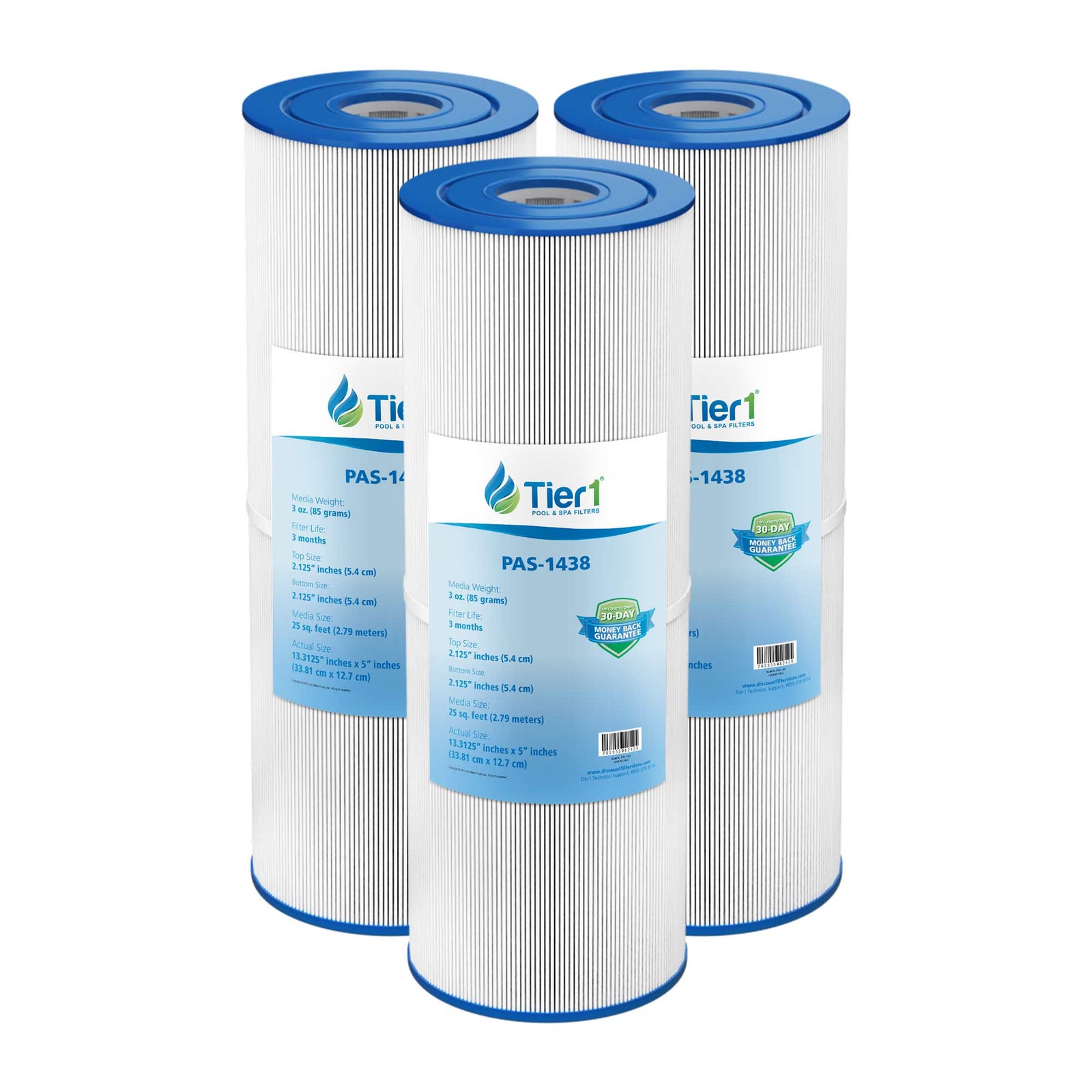 Tier1 Pool Filter for 17-2327, 100586, 33521 -Washable Trilobal Dirt-Lock Pleats - Pool and Spa Filters - 13.34 - DiscountFilterStore.com