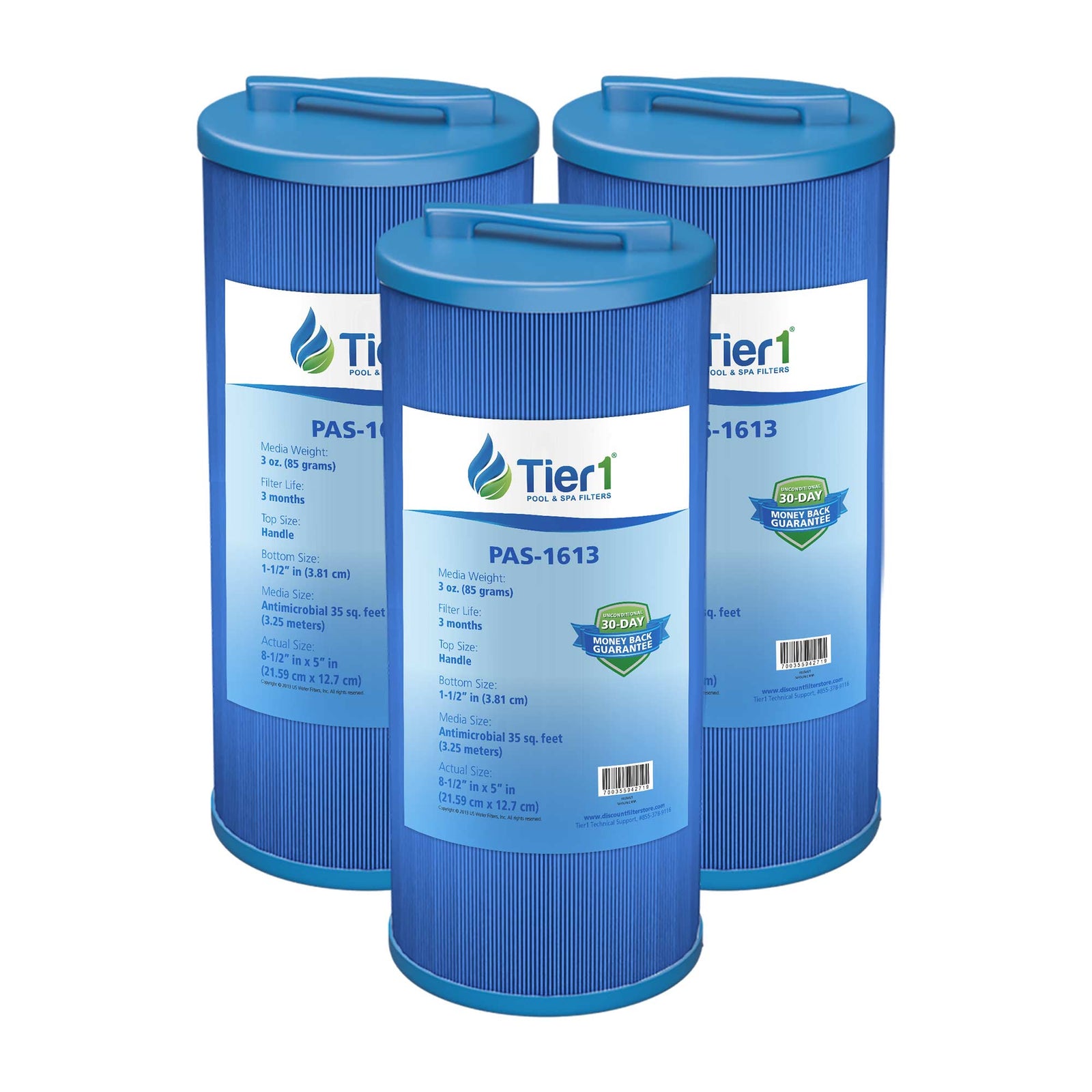 Tier1 Spa Filter for 817-4035 (Antimicrobial)-Washable Trilobal Dirt-Lock Pleats - Pool and Spa Filters - 19.42 - DiscountFilterStore.com