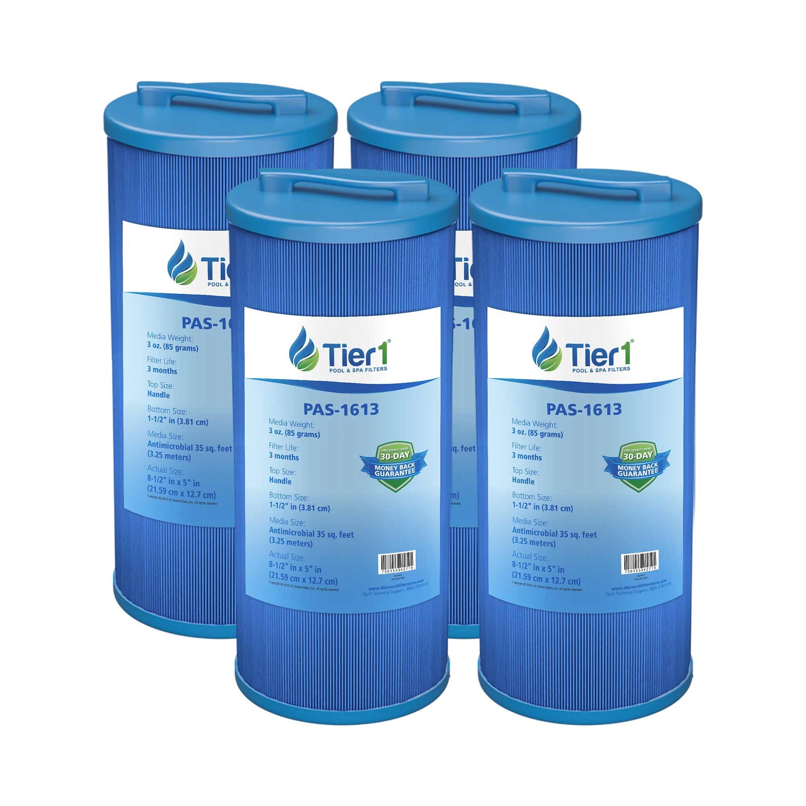 Tier1 Spa Filter for 817-4035 (Antimicrobial)-Washable Trilobal Dirt-Lock Pleats - Pool and Spa Filters - 19.42 - DiscountFilterStore.com