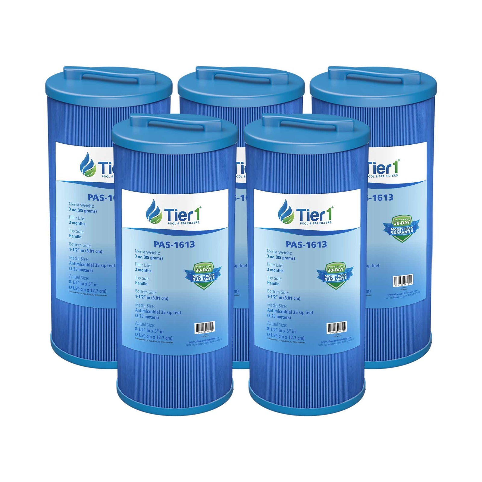 Tier1 Spa Filter for 817-4035 (Antimicrobial)-Washable Trilobal Dirt-Lock Pleats - Pool and Spa Filters - 19.42 - DiscountFilterStore.com
