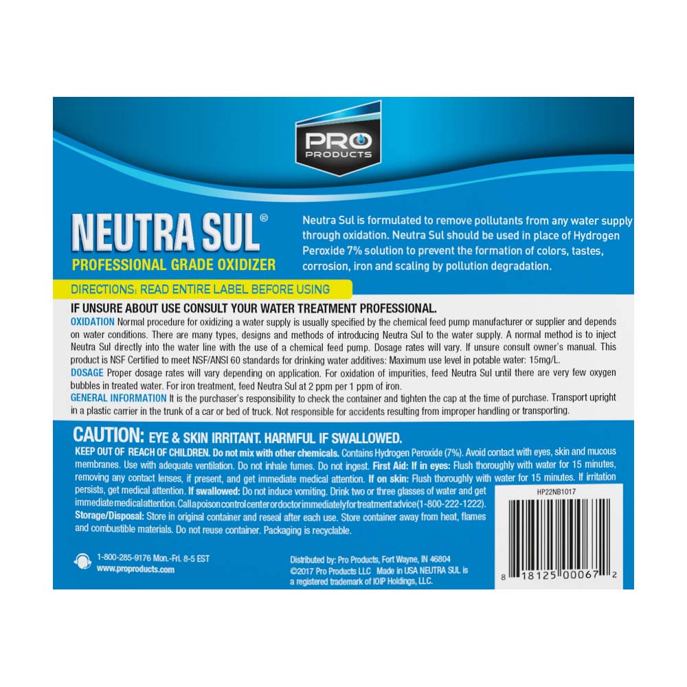 Pro Products Neutra Sul Peroxide Solution (HP22N) - Parts and Accessories - 31.99 - DiscountFilterStore.com