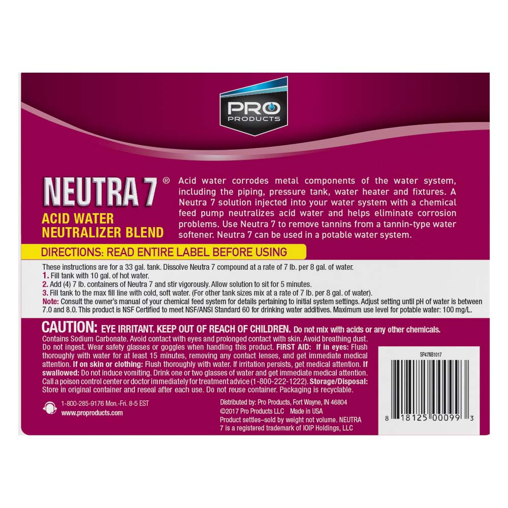 SP47N Pro Products Neutra 7 Acid Water Neutralizer - Parts and Accessories - 28.87 - DiscountFilterStore.com