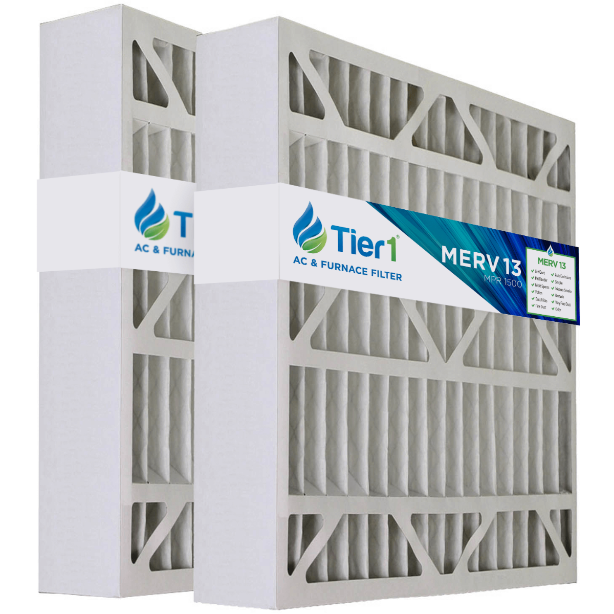 Tier1 brand replacement for Electro-Air MU2020 / M2-1056 - 20 x 20 x 5 - MERV 13 (2-Pack) - Air Filters - 109.05 - DiscountFilterStore.com