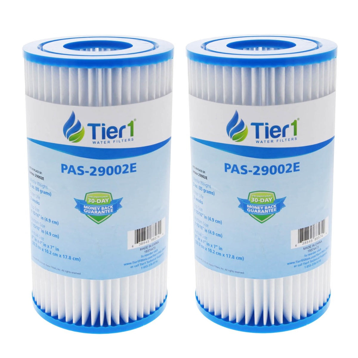 Tier1 Pool Filter (2-Pack) for Intex 29002E -Washable Trilobal Dirt-Lock Pleats - Pool and Spa Filters - 9.59 - DiscountFilterStore.com