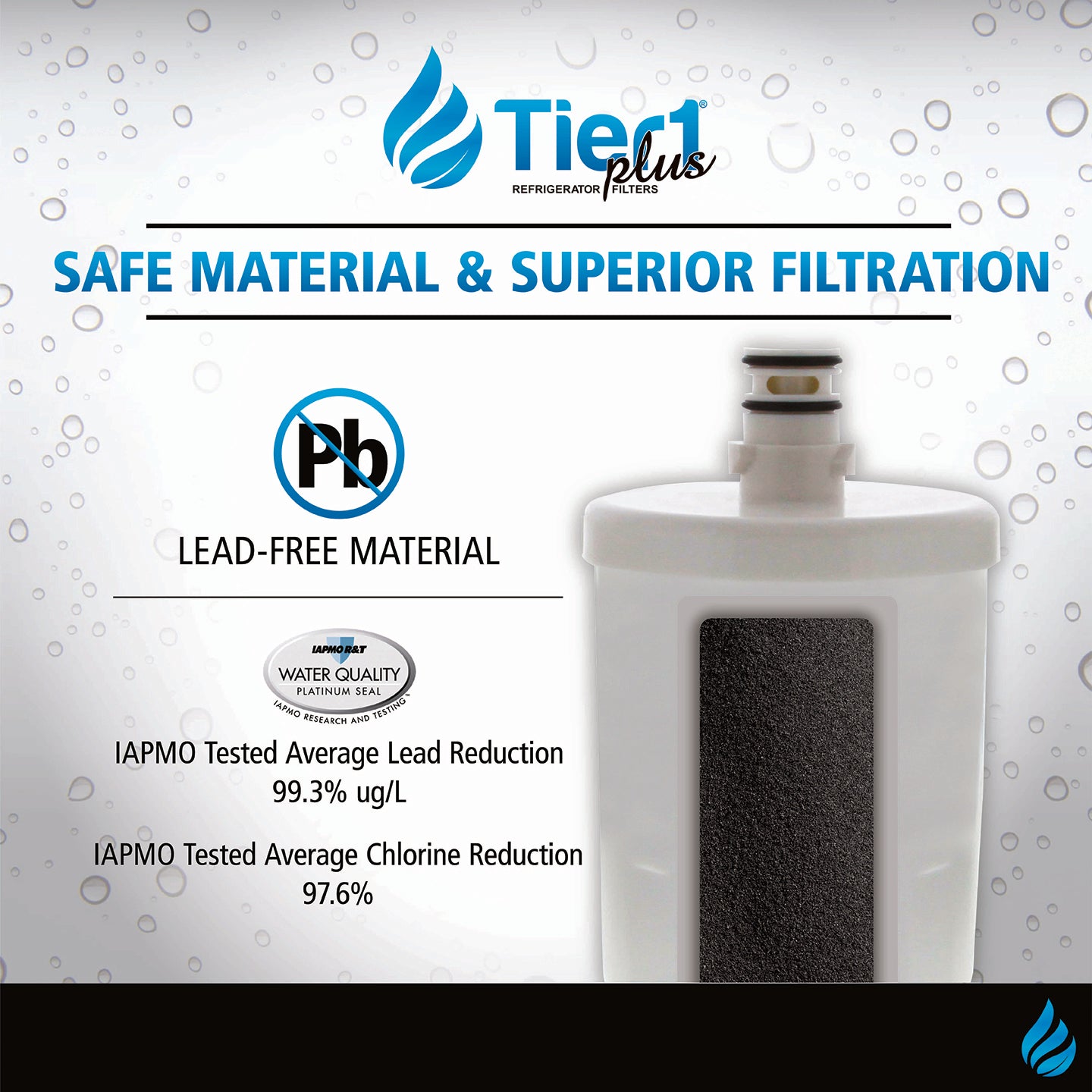 5231JA2002A / LT500P LG Comparable Lead and Mercury Reducing Refrigerator Water Filter By Tier1 Plus - Refrigerator Filters - 13.14 - DiscountFilterStore.com