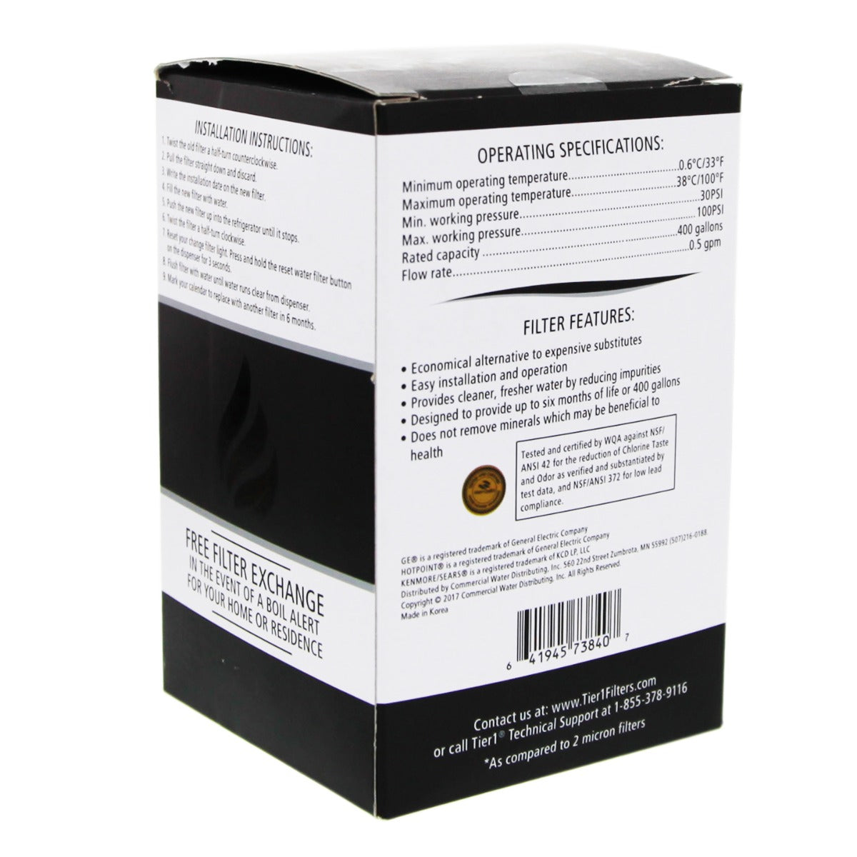 MWFP GE Comparable Lead and Mercury Reducing Refrigerator Water Filter By Tier1 Plus - Refrigerator Filters - 27.99 - DiscountFilterStore.com