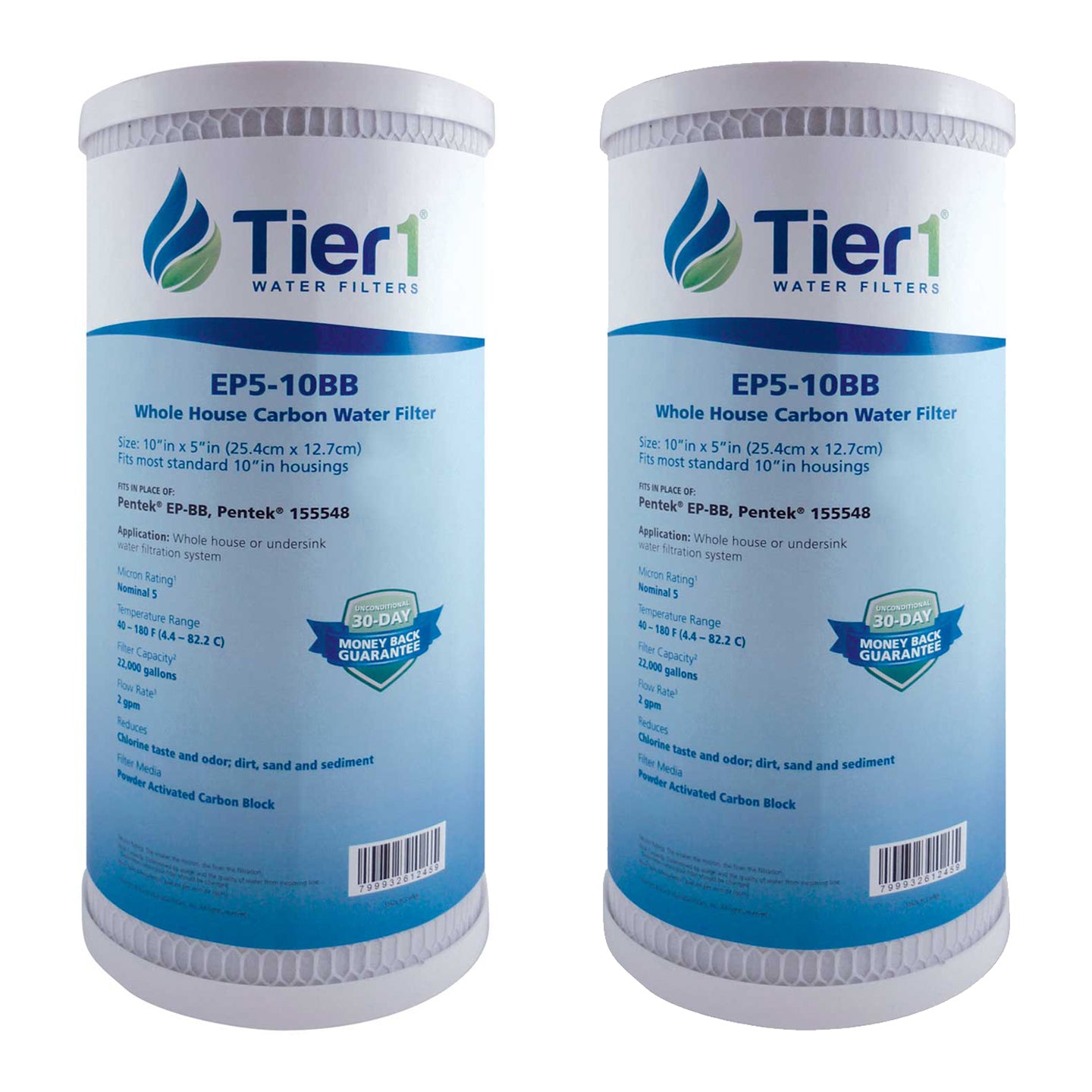 EP5-10BB Tier1 Carbon Block Water Filter - Whole House Cartridges - 15.28 - DiscountFilterStore.com