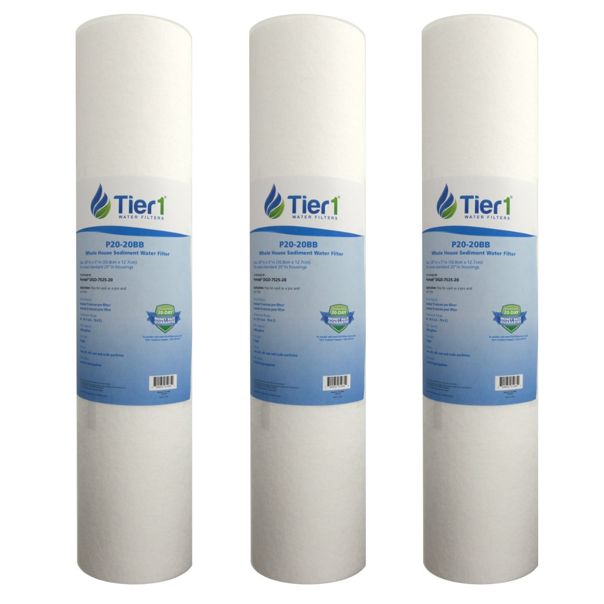 DGD-7525-20 Pentek Comparable Whole House Replacement Sediment Filter Cartridge by Tier1 - Whole House Cartridges - 16.58 - DiscountFilterStore.com