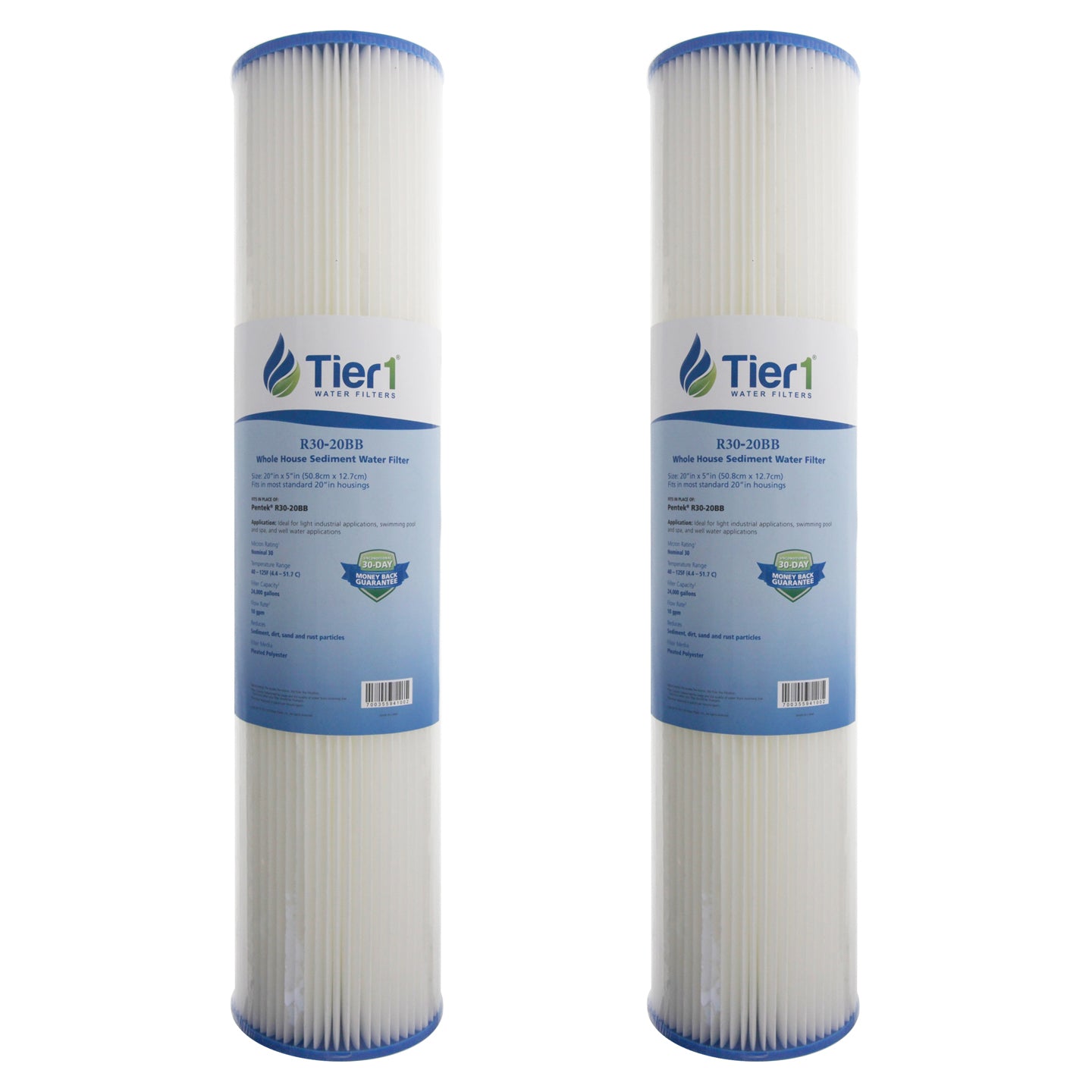 R30-20BB Pentek Comparable Whole House Sediment Water Filter by Tier1 - Whole House Cartridges - 25.09 - DiscountFilterStore.com