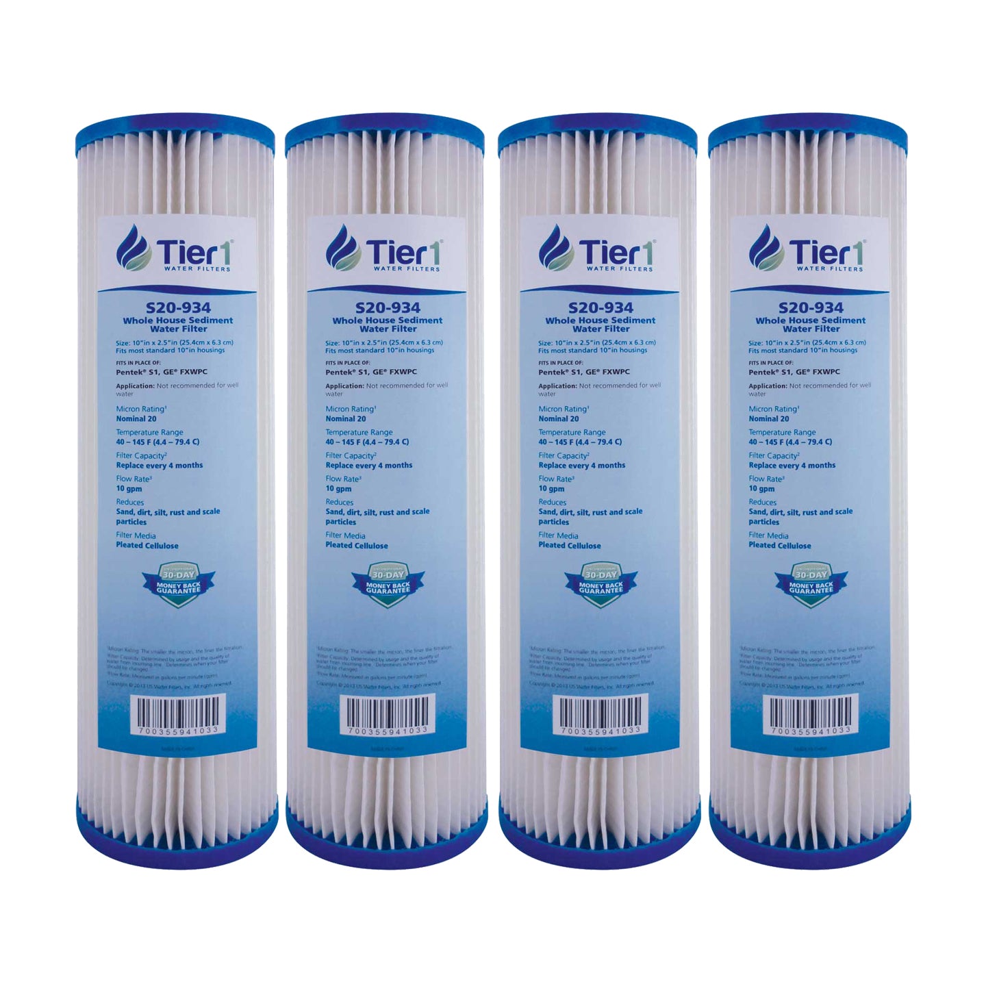 S1 Pentek Comparable Whole House Water Filter by Tier1 - Whole House Cartridges - 6.5 - DiscountFilterStore.com