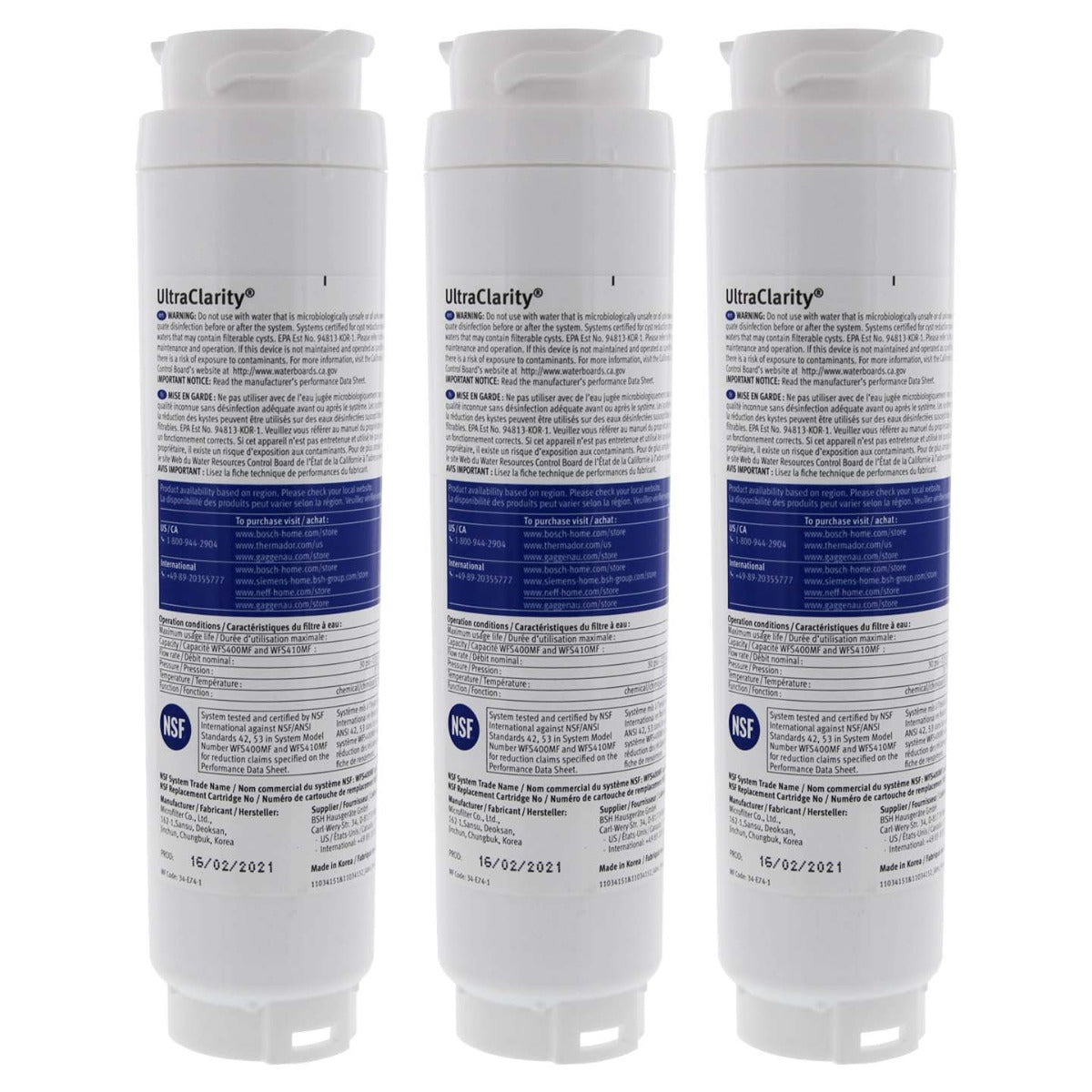 9000 077104 Bosch UltraClarity REPLFLTR10 Refrigerator Water Filter - Refrigerator Filters - 54.5 - DiscountFilterStore.com