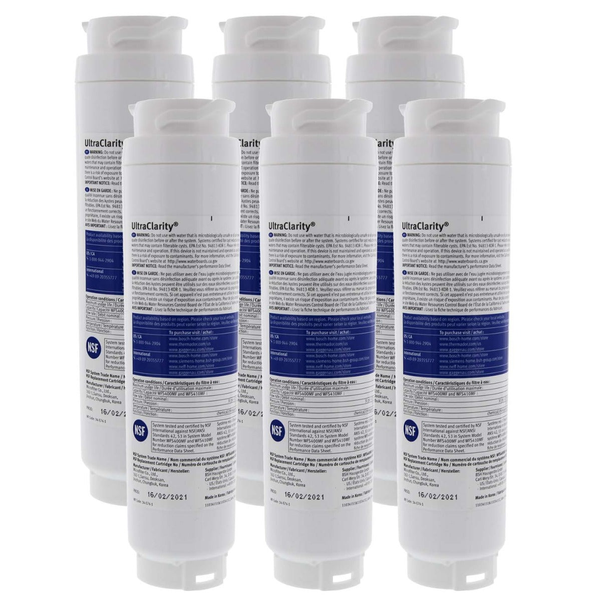 9000 077104 Bosch UltraClarity REPLFLTR10 Refrigerator Water Filter - Refrigerator Filters - 54.5 - DiscountFilterStore.com