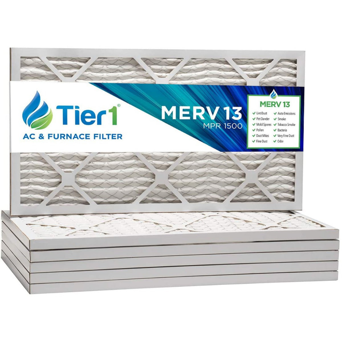 13x21 1/2x1 Merv 13 Universal Air Filter By Tier1 (6-Pack) - Air Filters - 155.16 - DiscountFilterStore.com