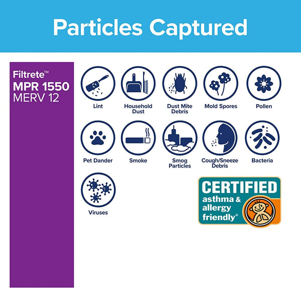 3M Filtrete 1550 Allergen Reduction Air Filters - 20x25x4 (4-Pack) - Air Filters - 153.21 - DiscountFilterStore.com