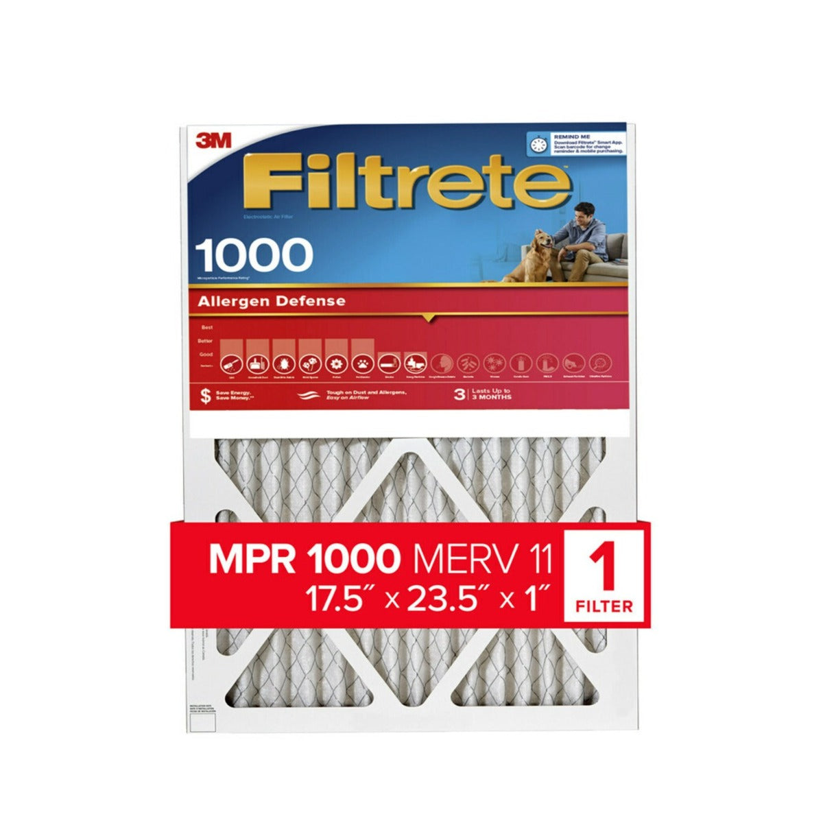 3M Filtrete 1000 Micro Allergen & Dust Defense Filter - 17.5x23.5x1 - Air Filters - 45.99 - DiscountFilterStore.com