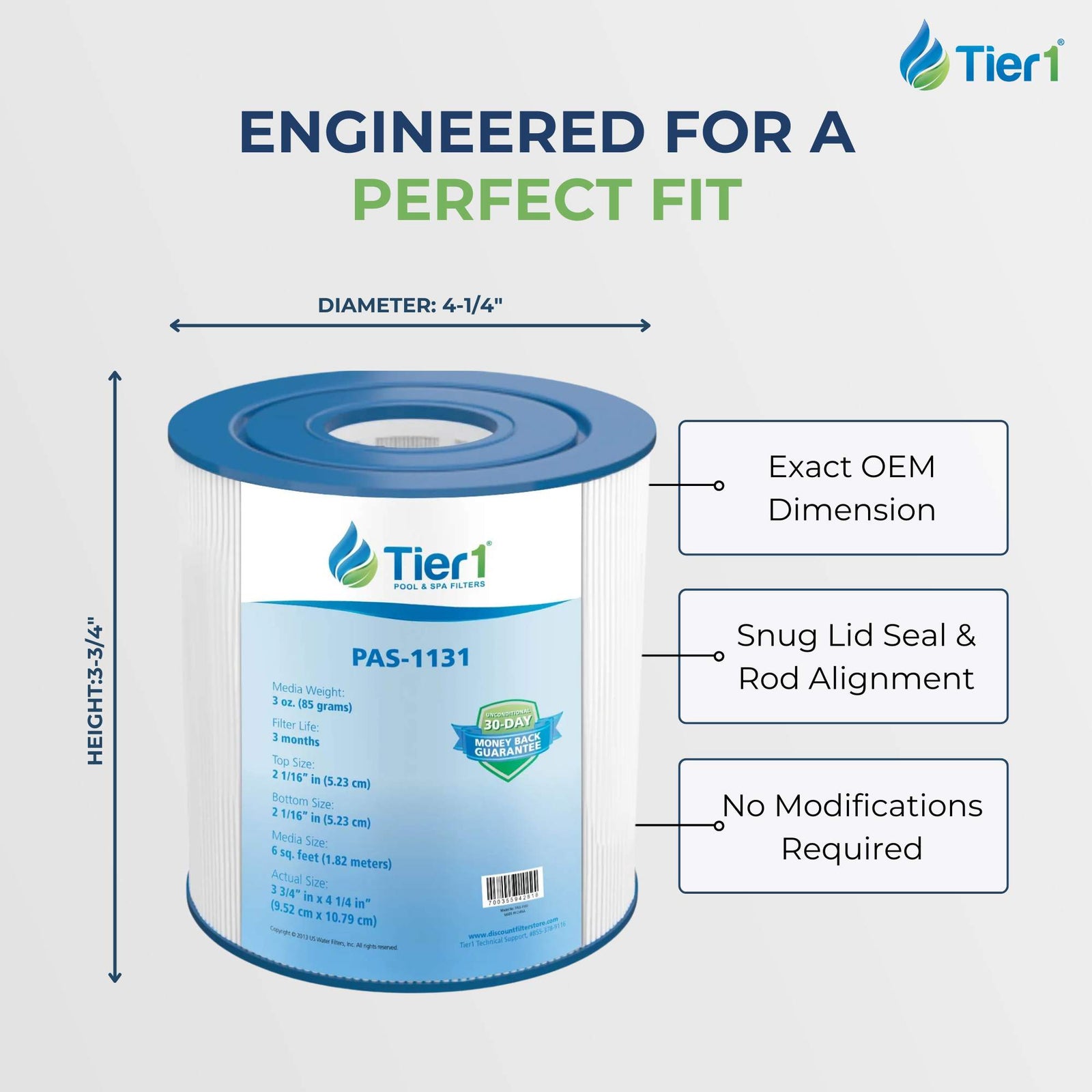 Tier1 Pool Filter for Size 1 (2-Pack) -Washable Trilobal Dirt-Lock Pleats - Pool and Spa Filters - 7.08 - DiscountFilterStore.com