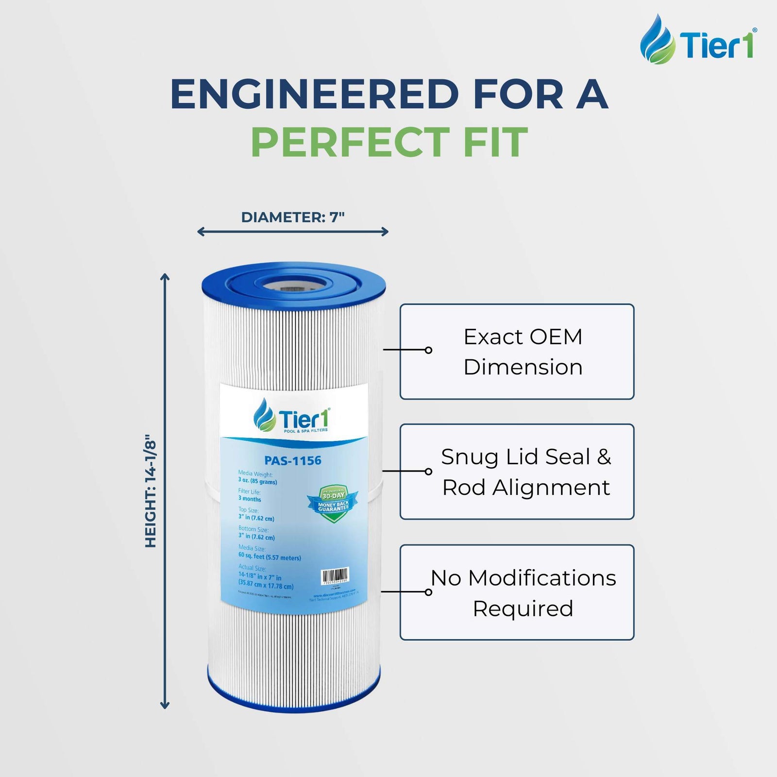 Tier1 Pool Filter for Clean & Clear Plus 240 -Washable Trilobal Dirt-Lock Pleats - Pool and Spa Filters - 26.38 - DiscountFilterStore.com