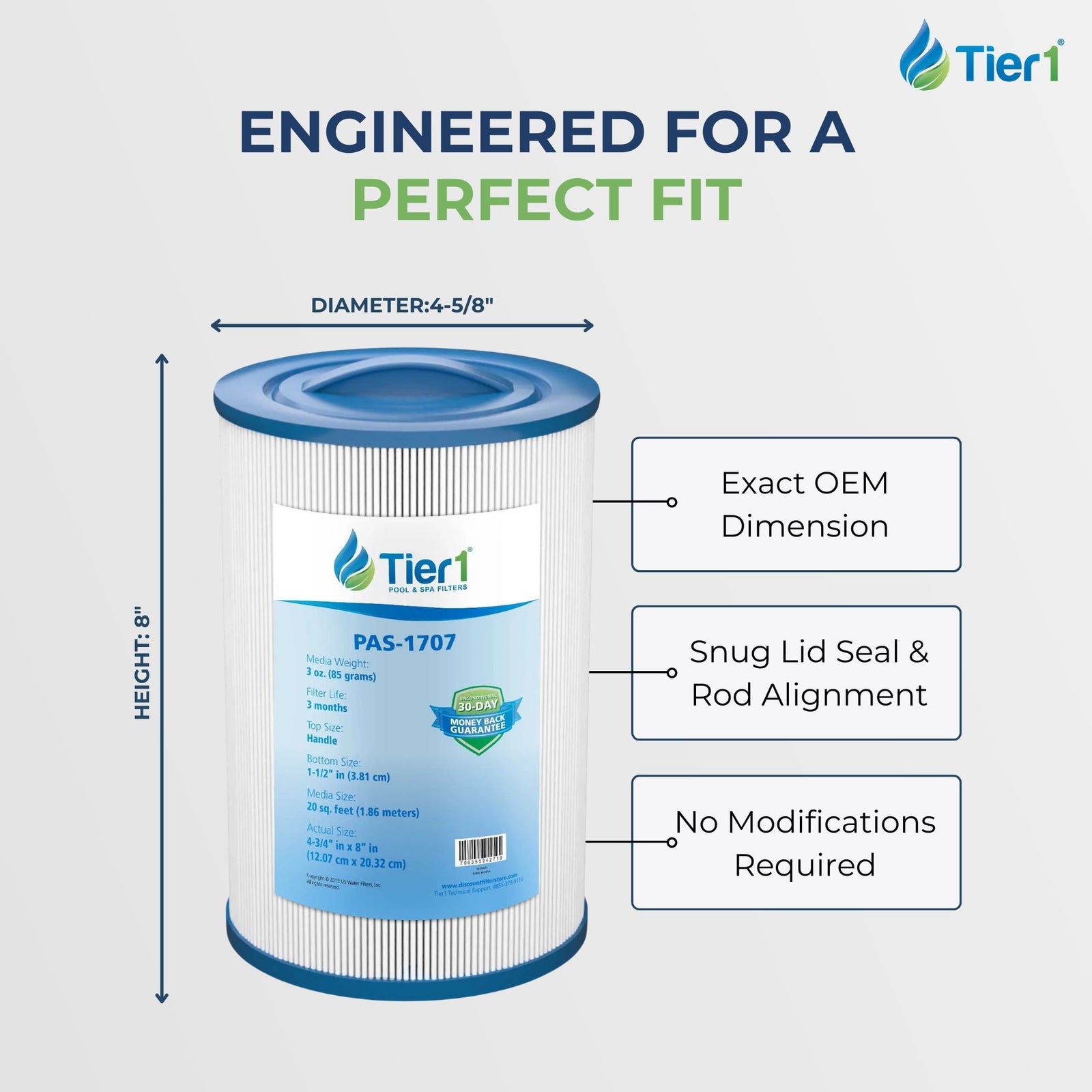 Tier1 Spa Filter for Sundance Spa -Washable Trilobal Dirt-Lock Pleats - Pool and Spa Filters - 17.41 - DiscountFilterStore.com
