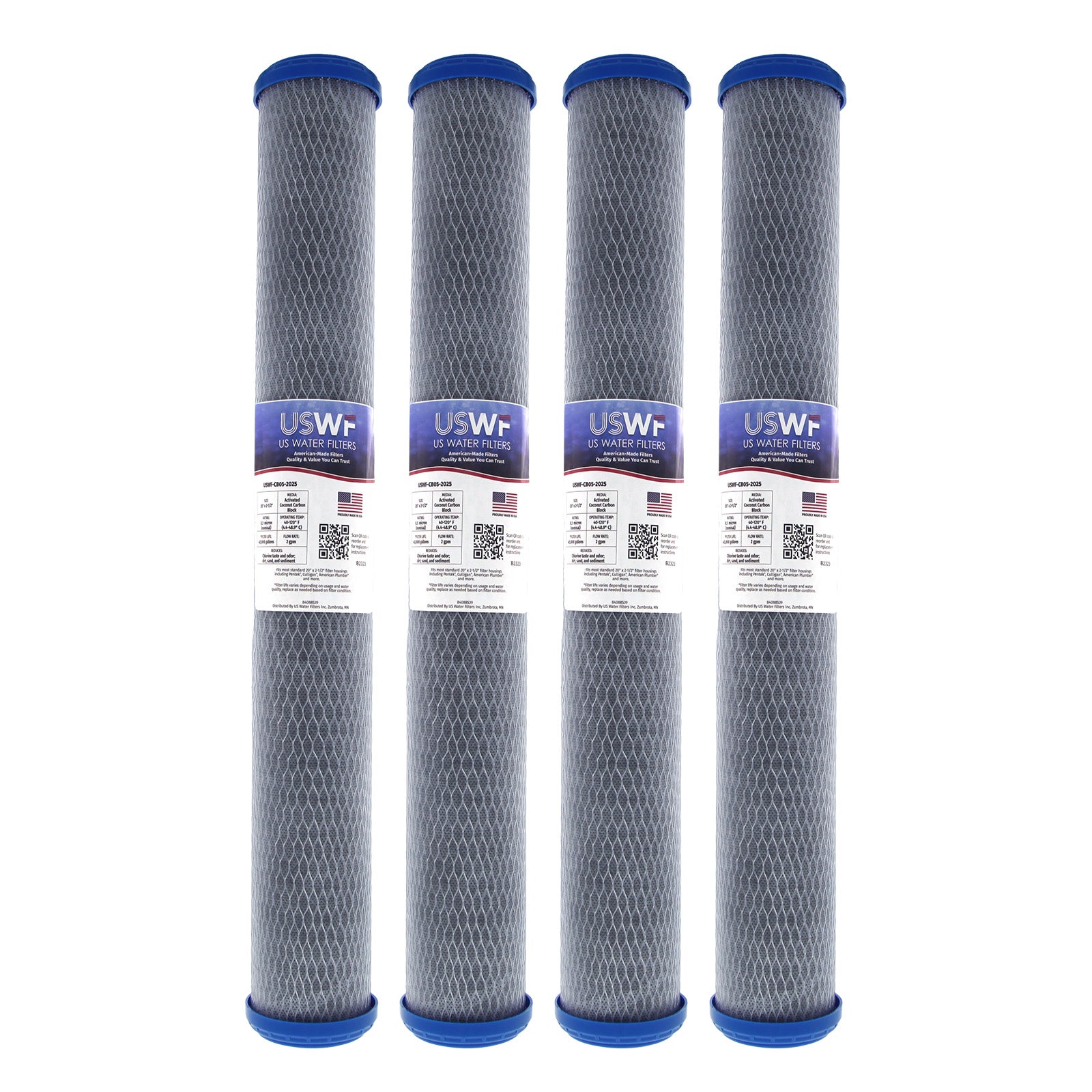 USWF Coconut Carbon Block Filter 0.5 Micron 20"x2.5" - Whole House Cartridges - 33.79 - DiscountFilterStore.com