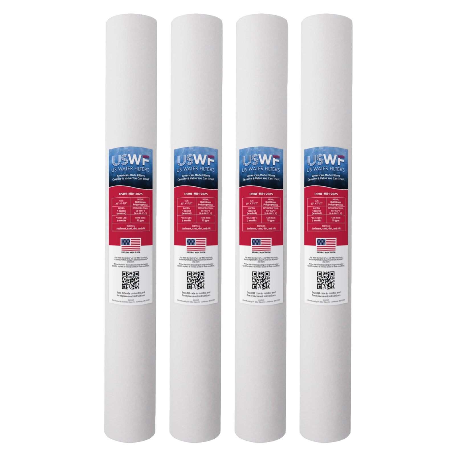 USWF 1 Micron 20"x2.5" Melt Blown Sediment Filter - Whole House Cartridges - 6.79 - DiscountFilterStore.com
