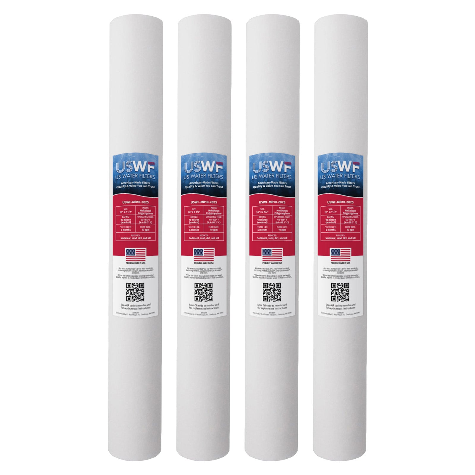 USWF 10 Micron 20"x2.5" Melt Blown Sediment Filter - Whole House Cartridges - 6.79 - DiscountFilterStore.com