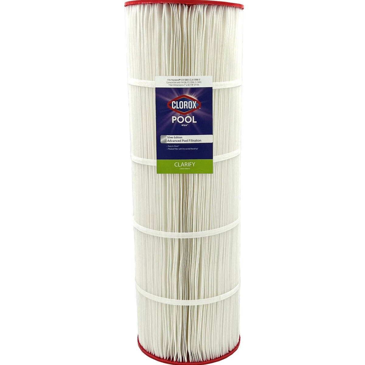 32-7/8 X 7 Clorox Silver Edition Advanced Pool Filter | Replacement for Hayward CX 1260, Unicel C-7495, Pleatco PA126, Filbur FC-1296 - Pool and Spa Filters - 54.9 - DiscountFilterStore.com