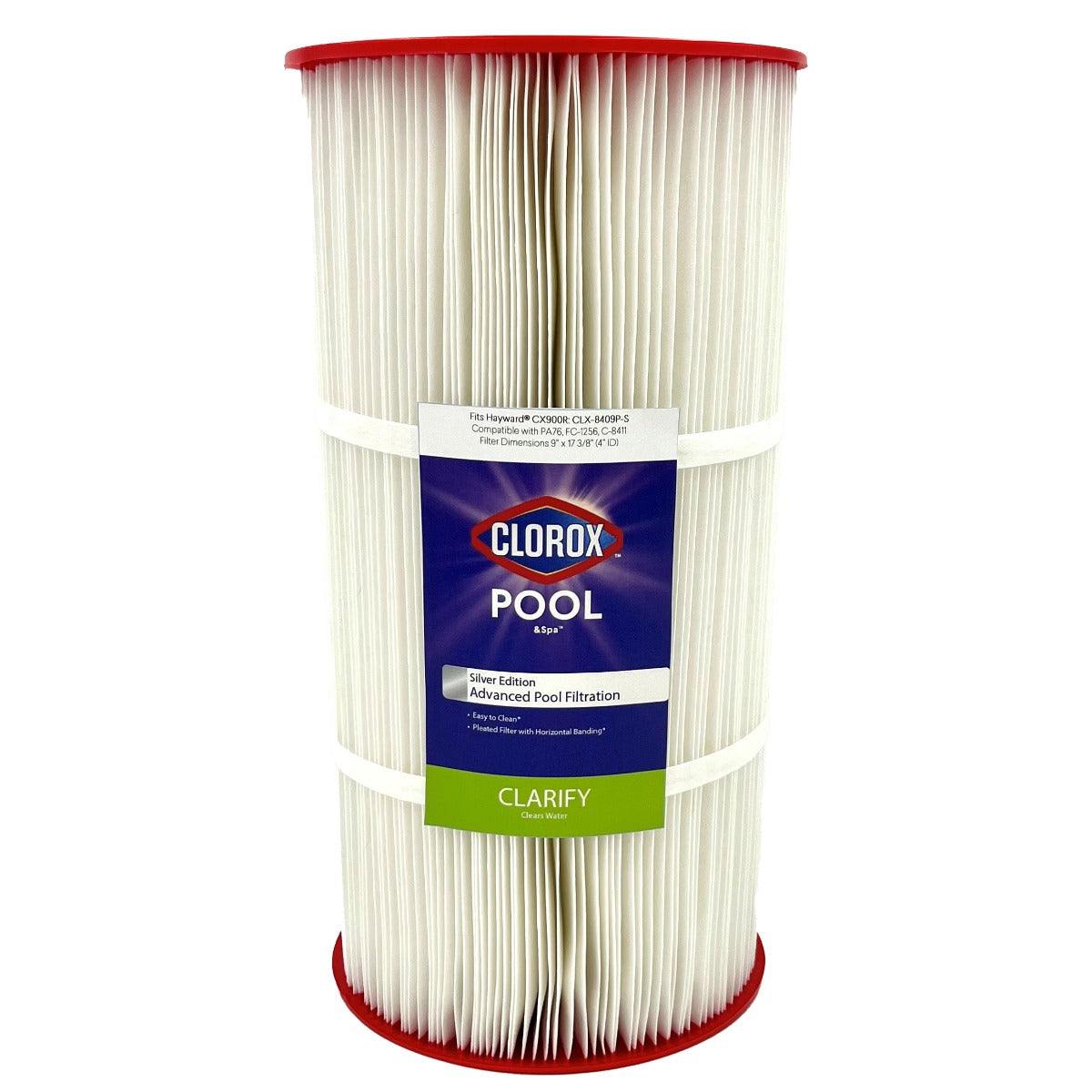 17-1/4 X 9 Clorox Silver Edition Advanced Pool Filter | Replacement for Hayward CX900RE, Unicel C-8409, Pleatco PA90, Filbur FC-1292, and More | 90 sq ft - Pool and Spa Filters - 44.31 - DiscountFilterStore.com