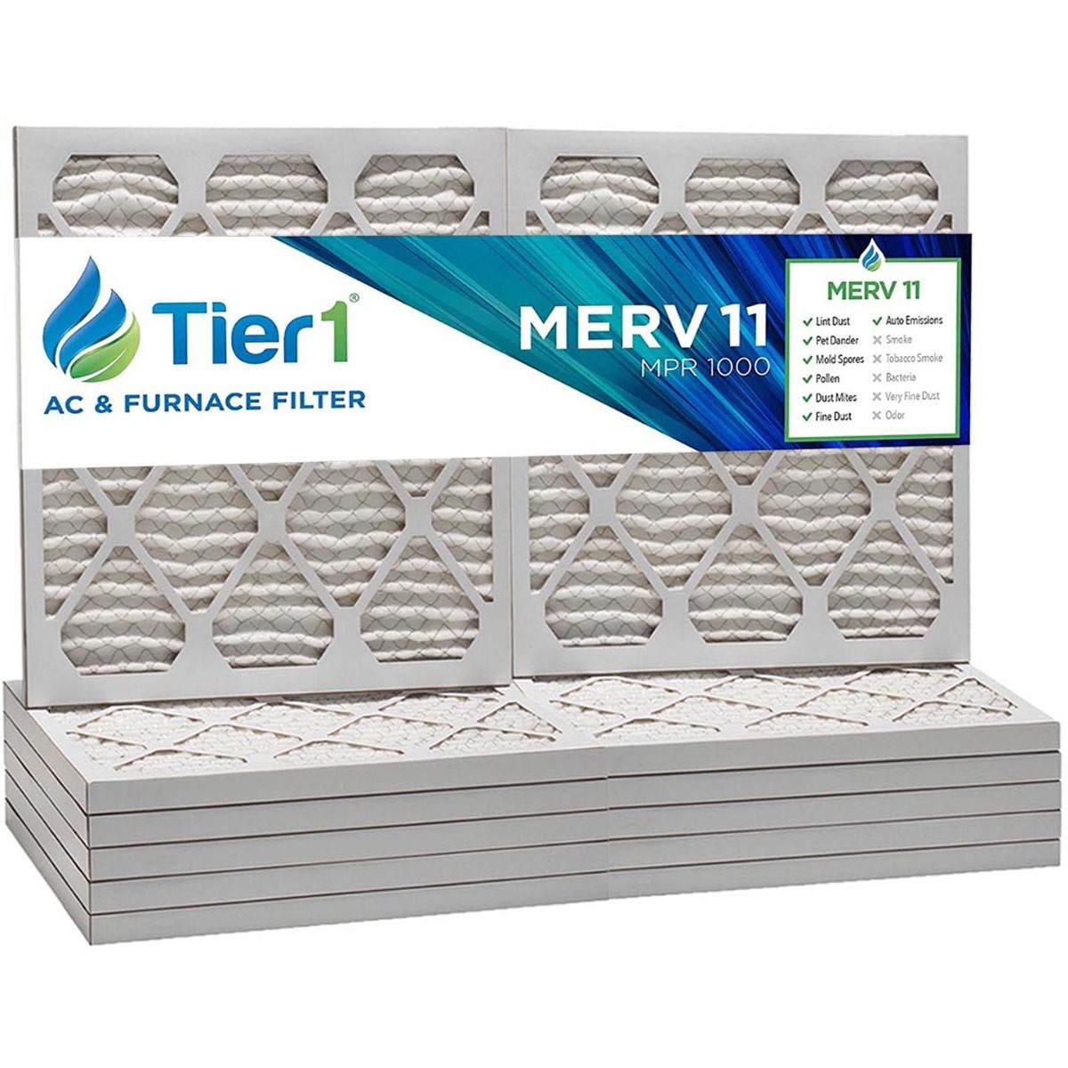 20x30x1 Merv 11 Universal Air Filter By Tier1 (6-Pack) - Air Filters - 82.02 - DiscountFilterStore.com