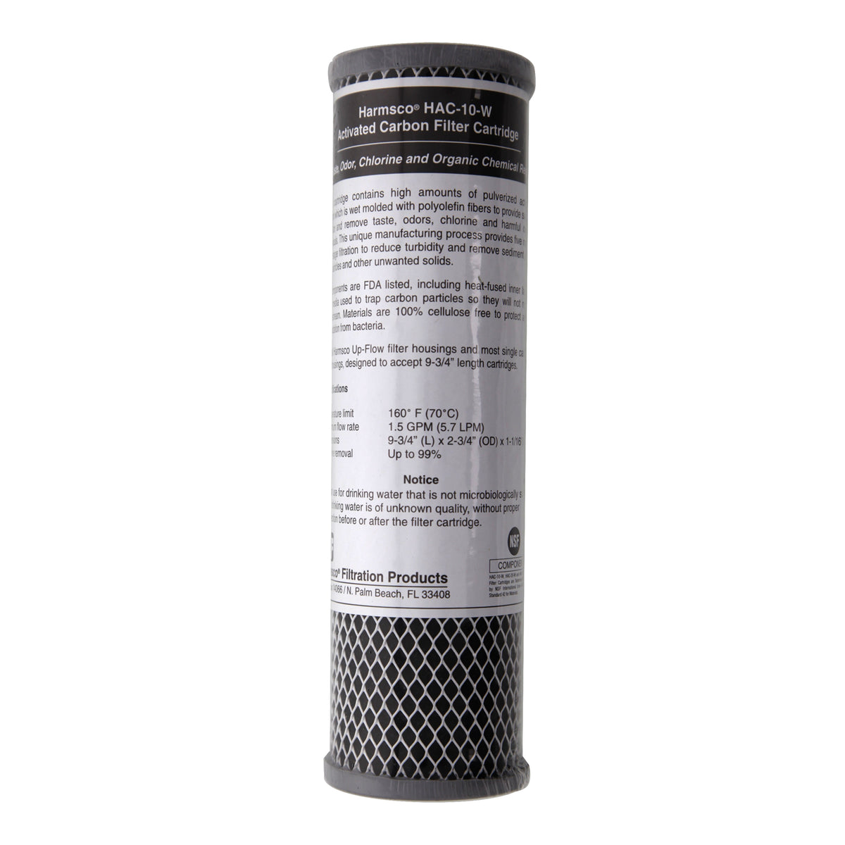 HAC-10-W Harmsco Activated Carbon Water Filter Cartridge - Whole House Cartridges - 31.63 - DiscountFilterStore.com
